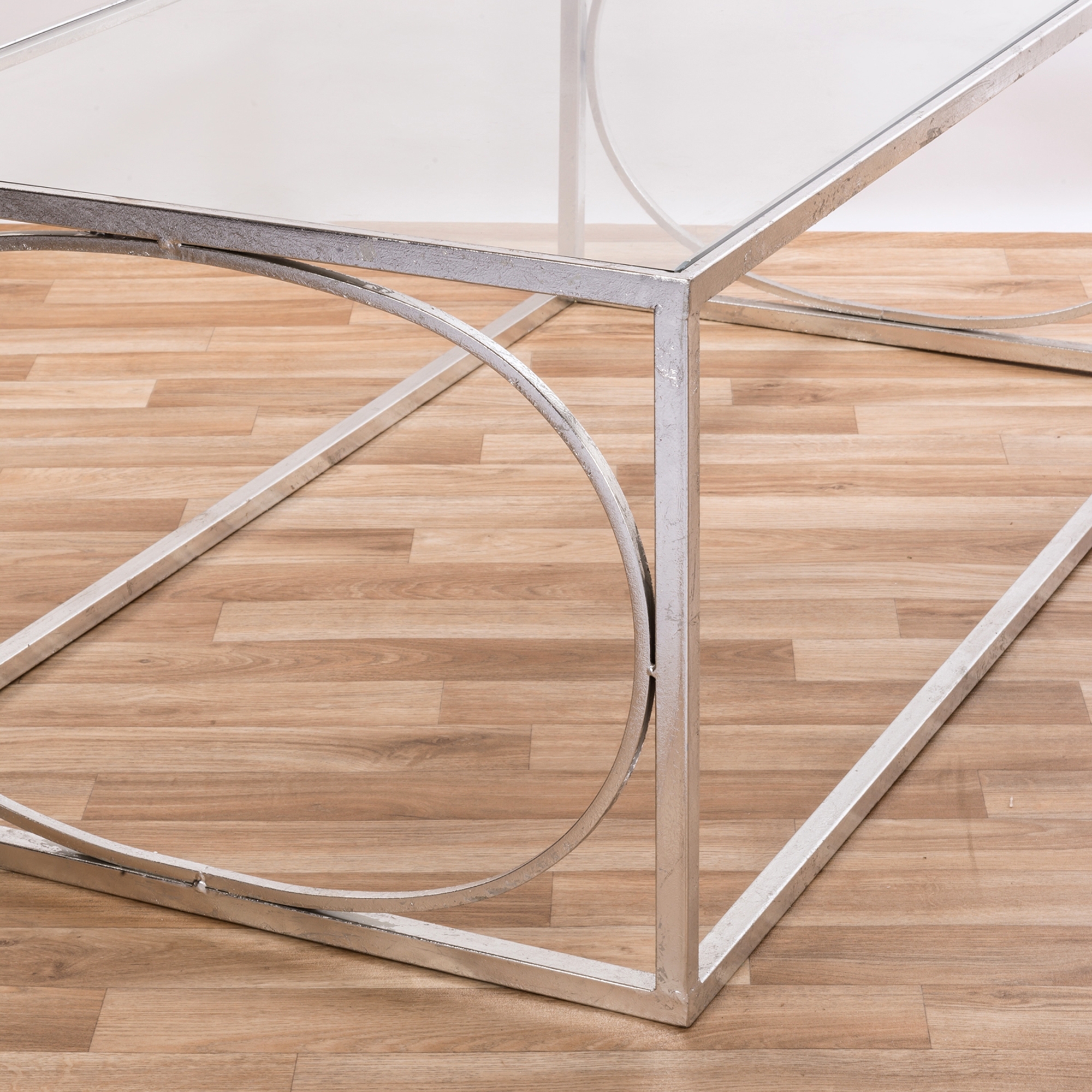 Gin Shu Metal Coffee Table - Silver Gilt Leaf