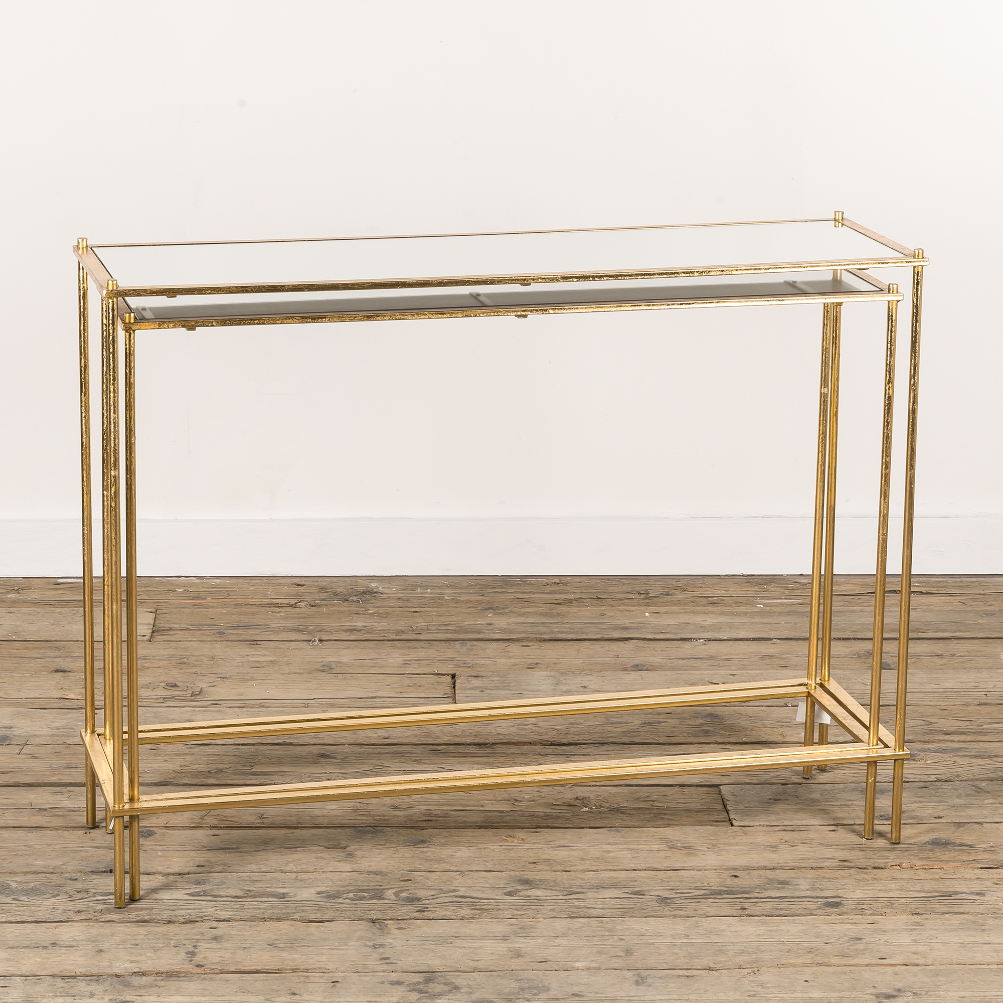 Gin Shu Metal Large Side Table - Gold Gilt Leaf