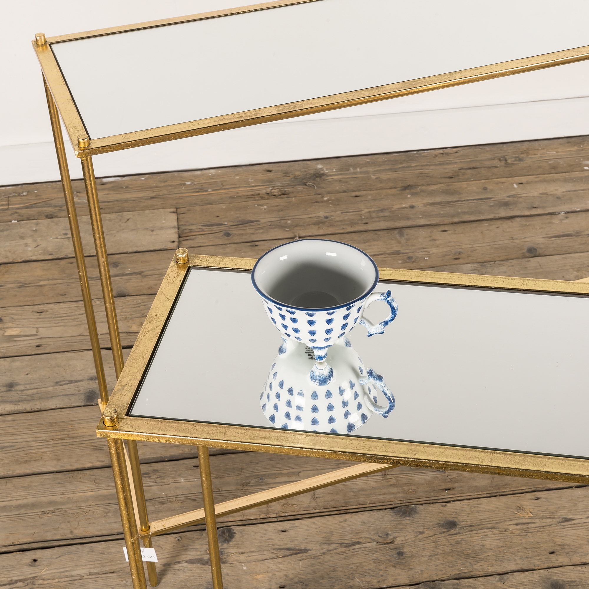 Gin Shu Metal Nest of Tables - Gold Gilt Leaf