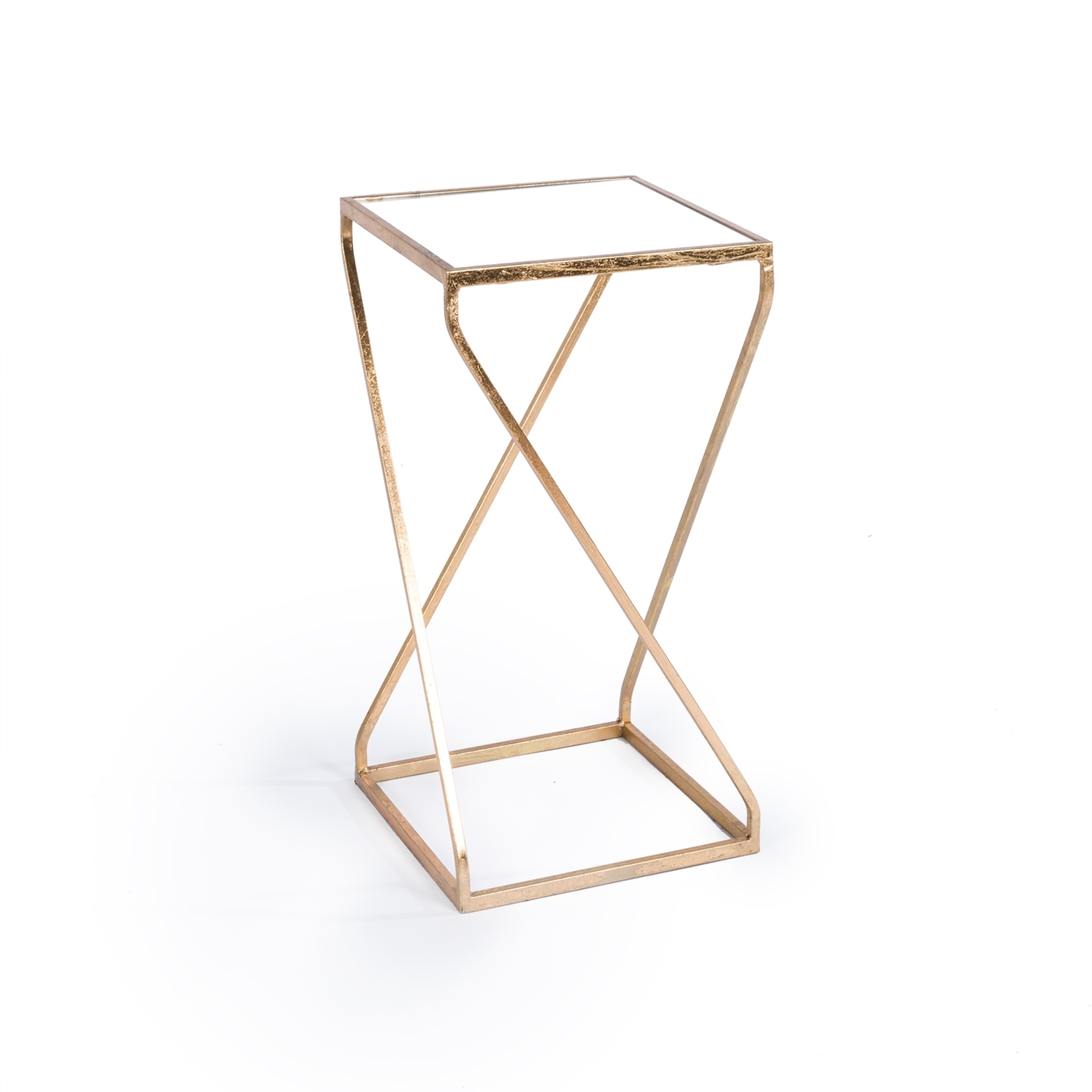 Gin Shu Metal Side Table - Gold Gilt Leaf
