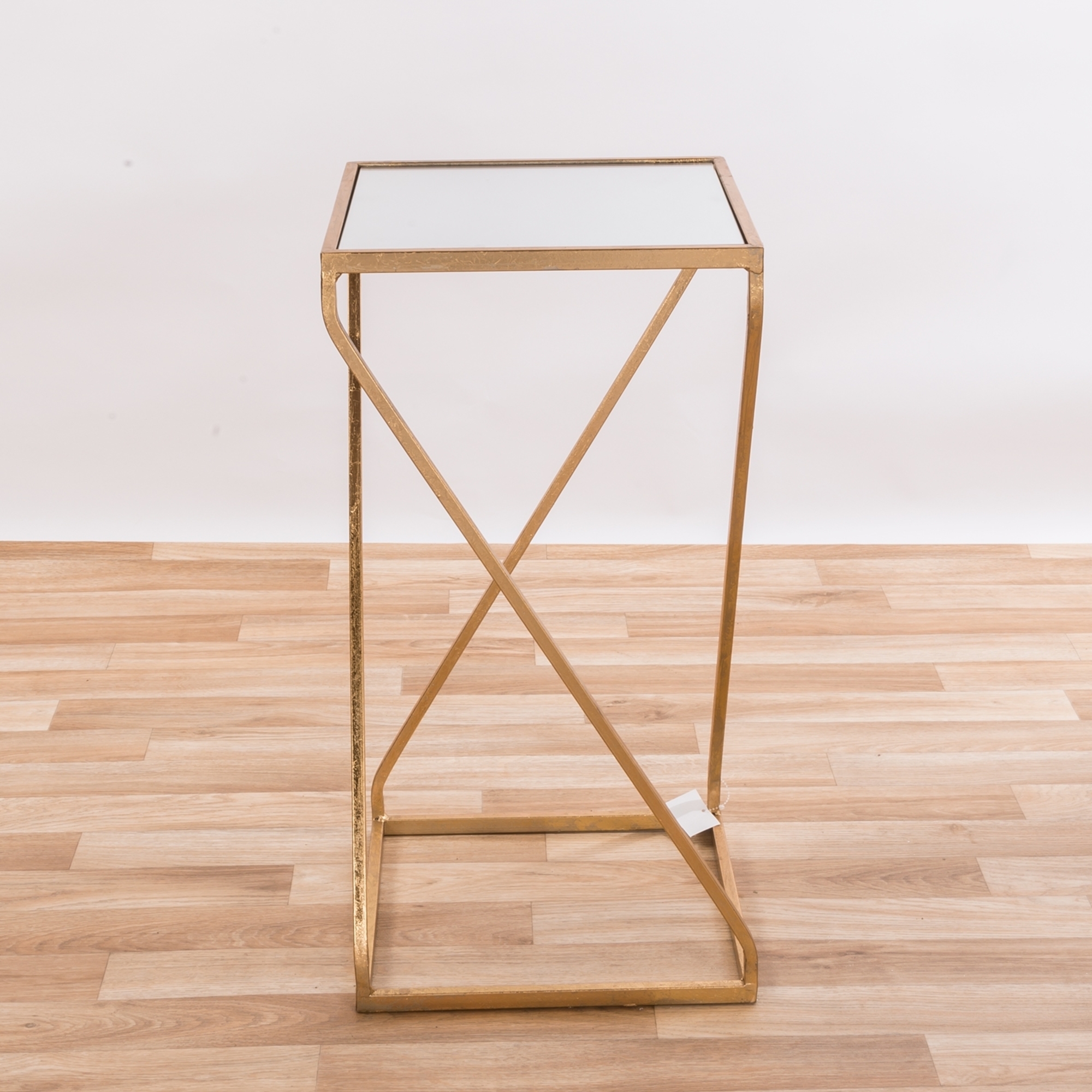 Gin Shu Metal Side Table - Gold Gilt Leaf