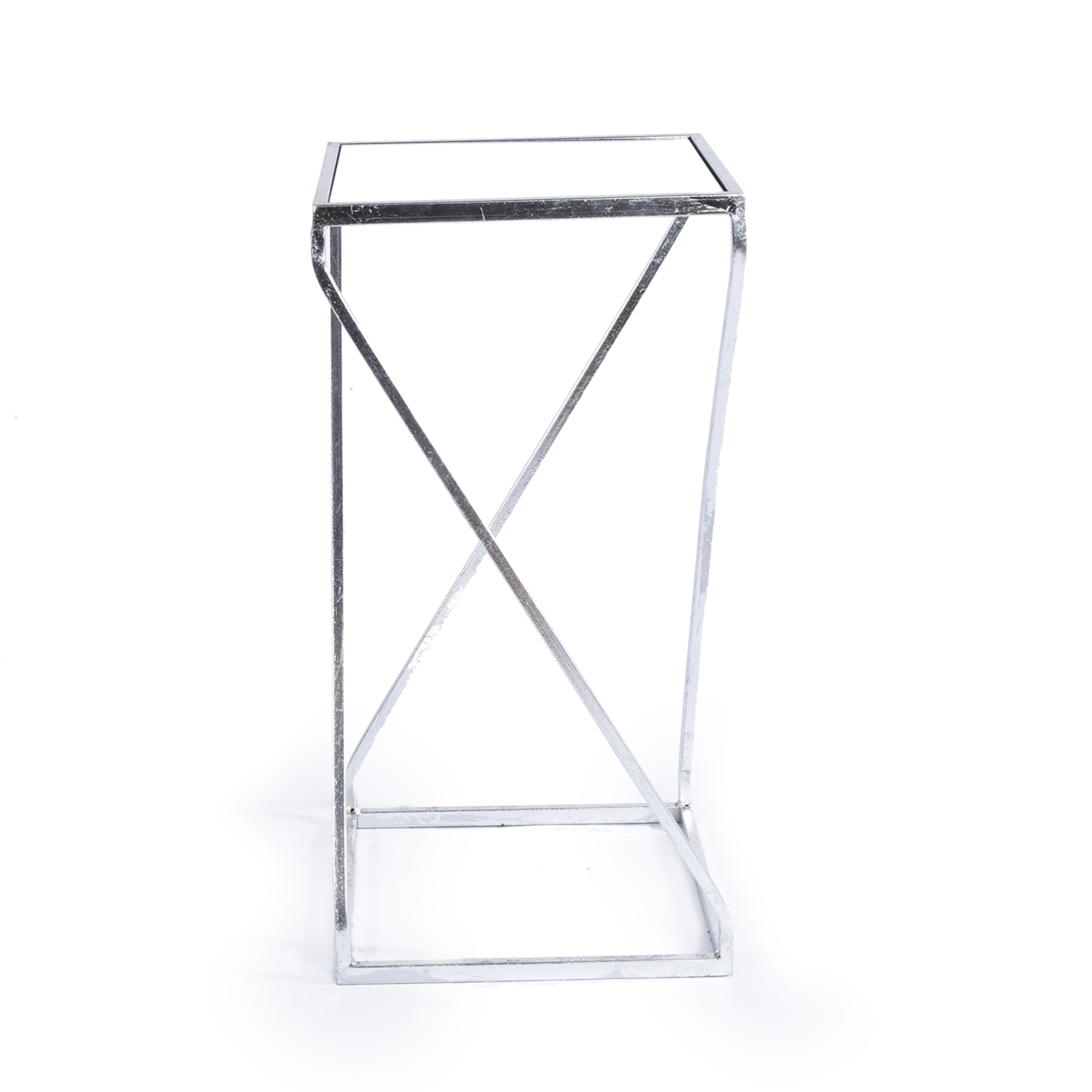 Gin Shu Metal Side Table - Silver Gilt Leaf