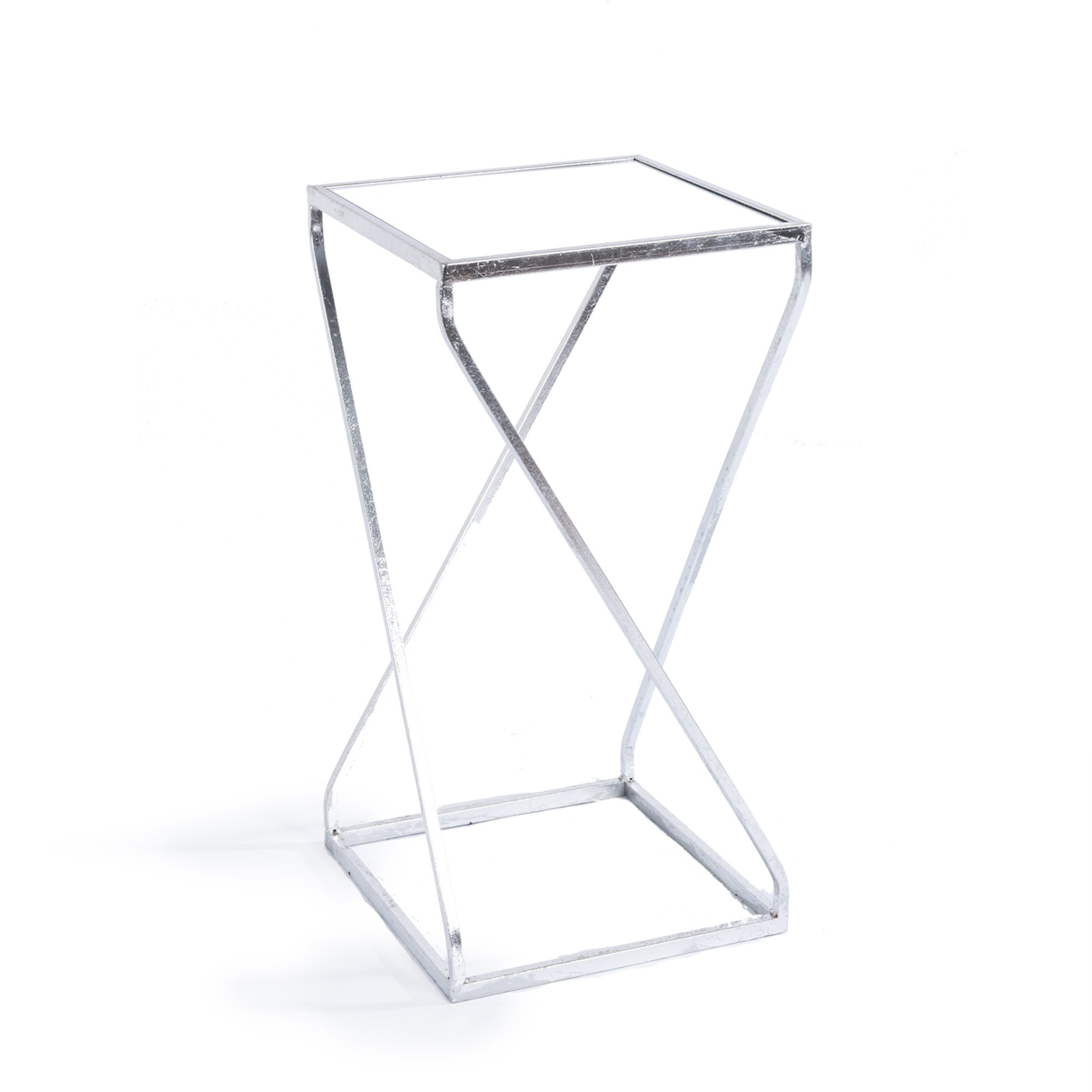 Gin Shu Metal Side Table - Silver Gilt Leaf
