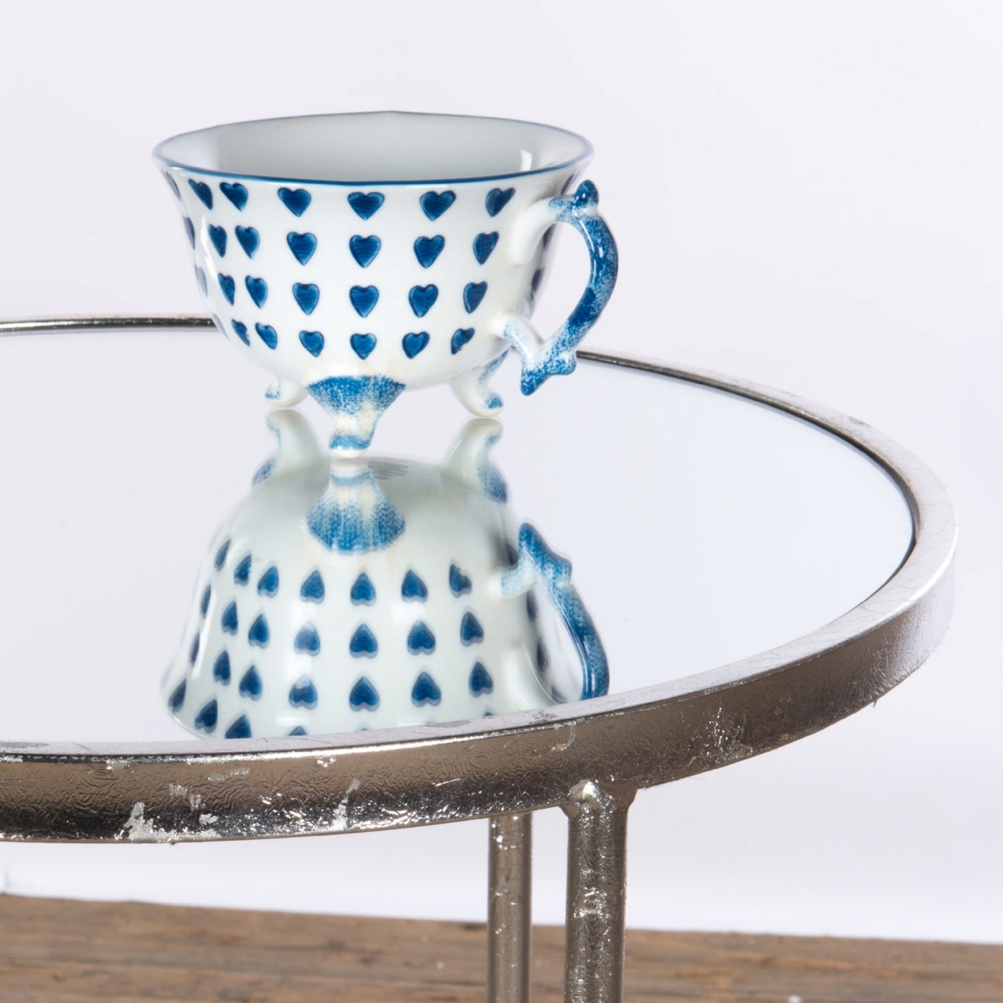 Gin Shu Metal Nest of Tables - Silver Gilt Leaf