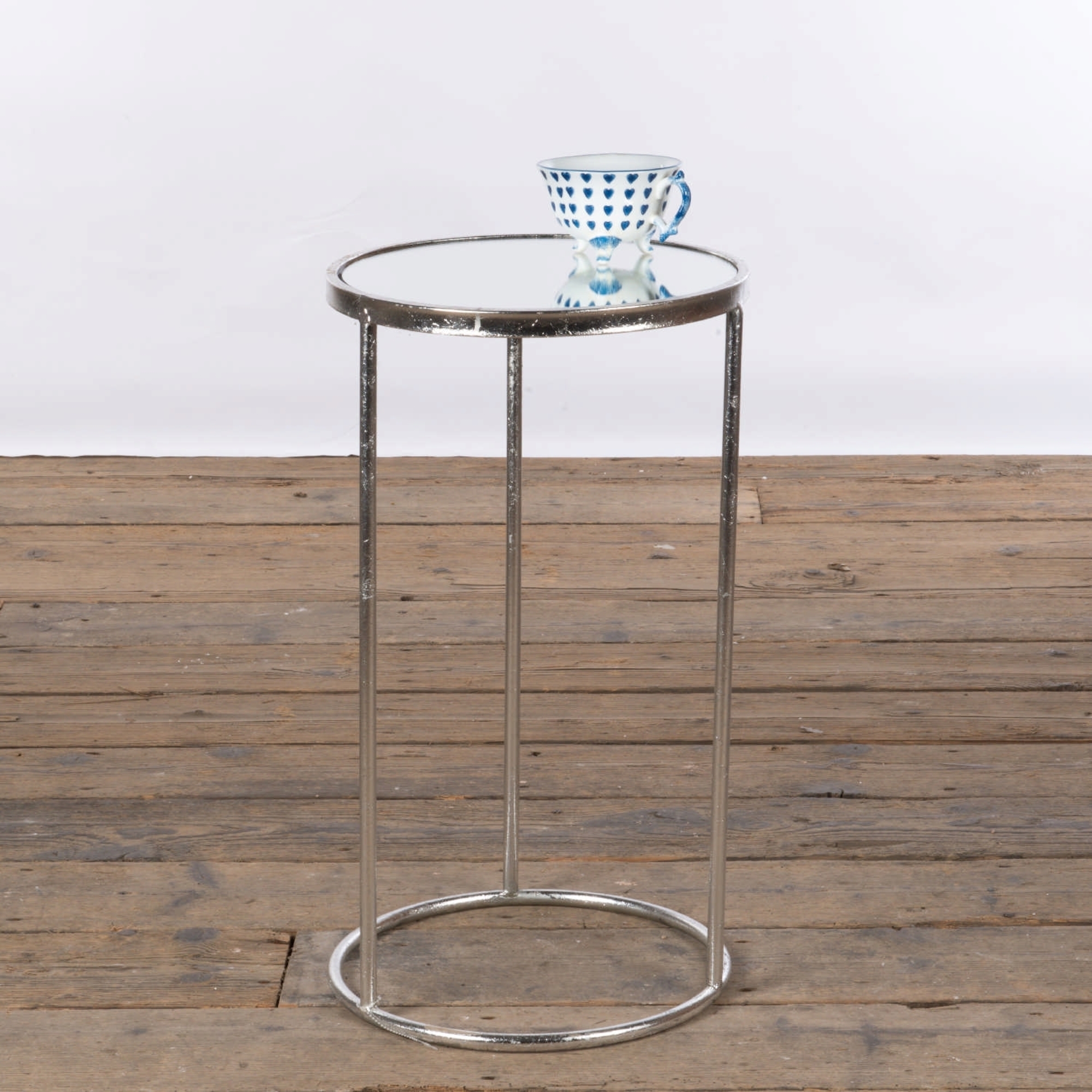 Gin Shu Metal Nest of Tables - Silver Gilt Leaf