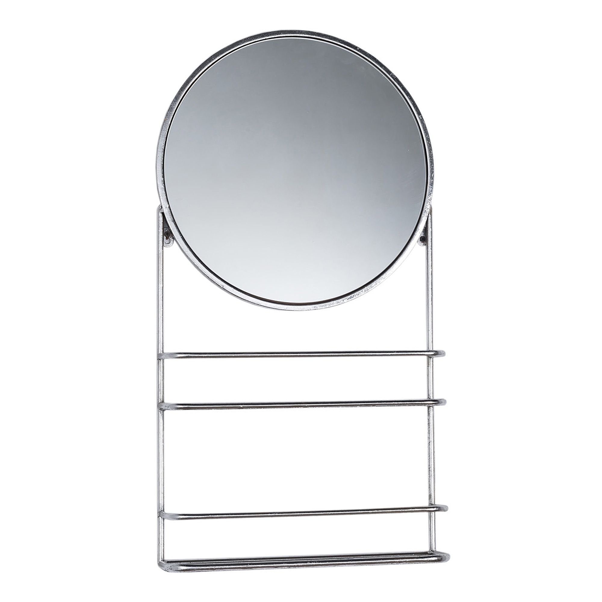 Gin Shu Metal Mirror with Shelf - Silver Gilt Leaf EXTRA PACKAGE
