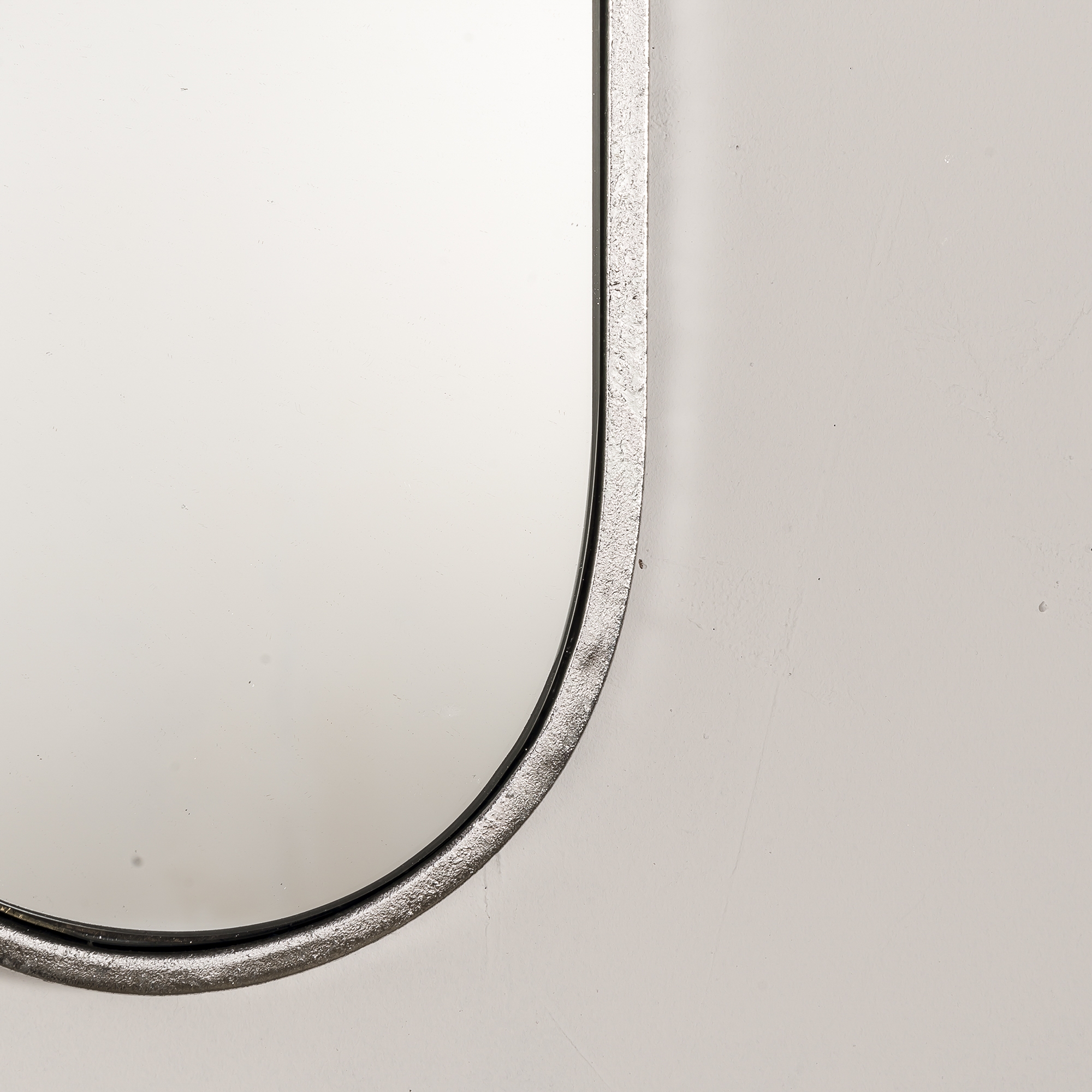 Gin Shu Metal Mirror - Silver Gilt Leaf