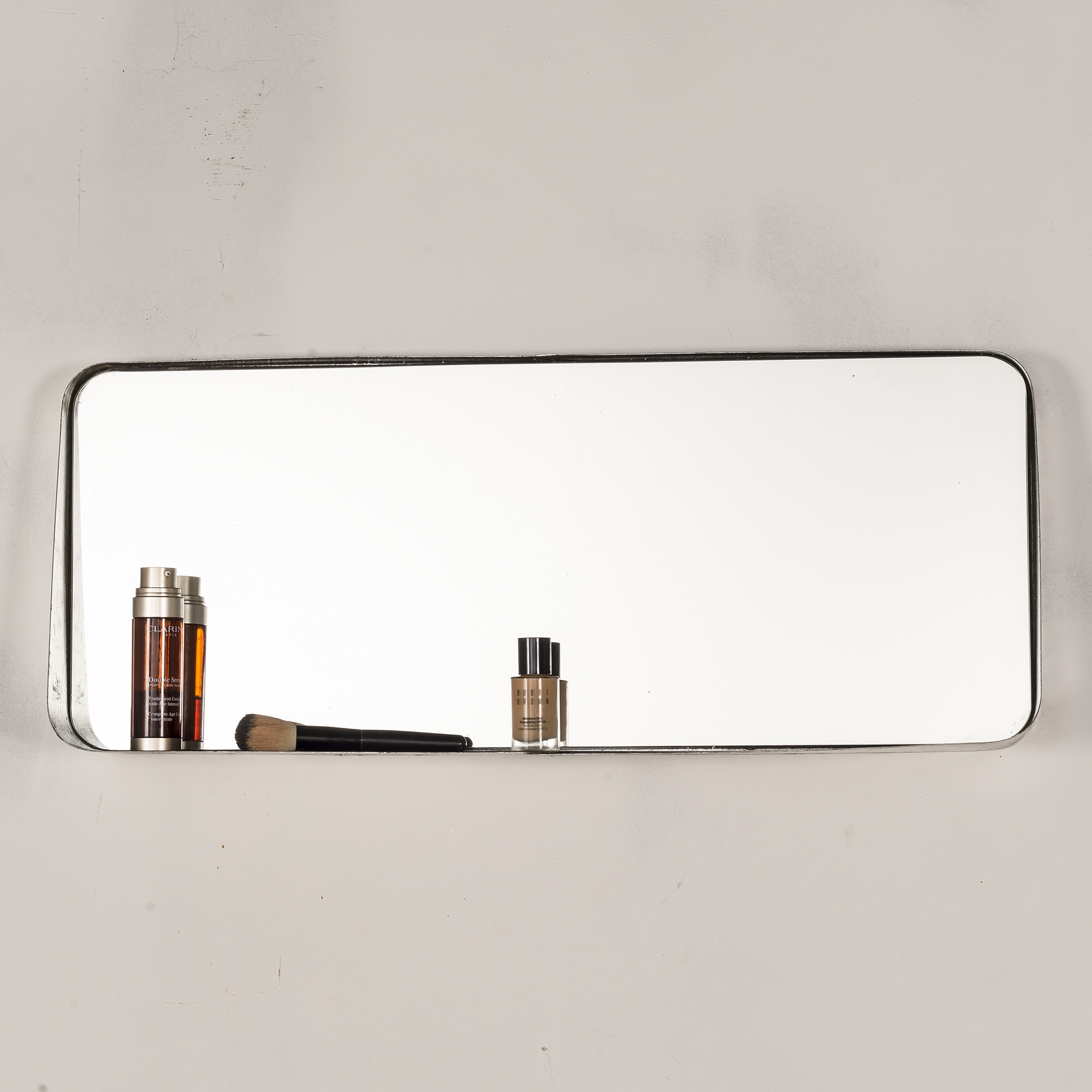 Gin Shu Metal Mirror - Silver Gilt Leaf