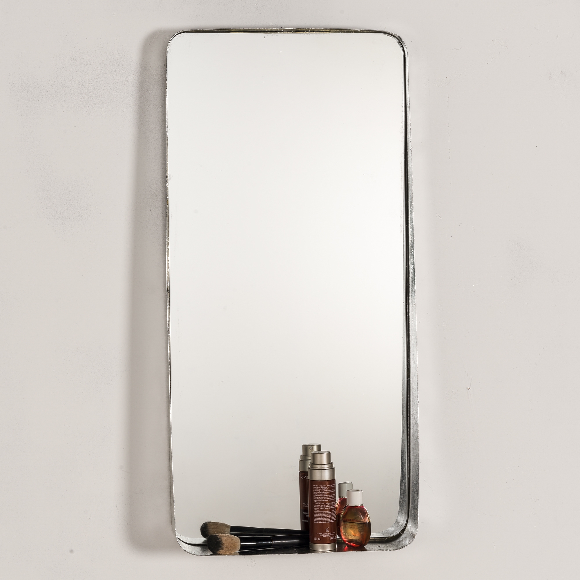 Gin Shu Silver Gilt Leaf Metal Mirror