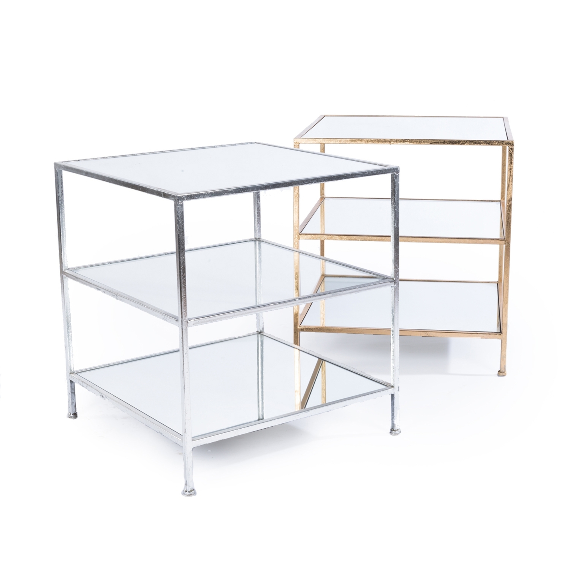 Gin Shu Metal Side Table - Gold Gilt Leaf