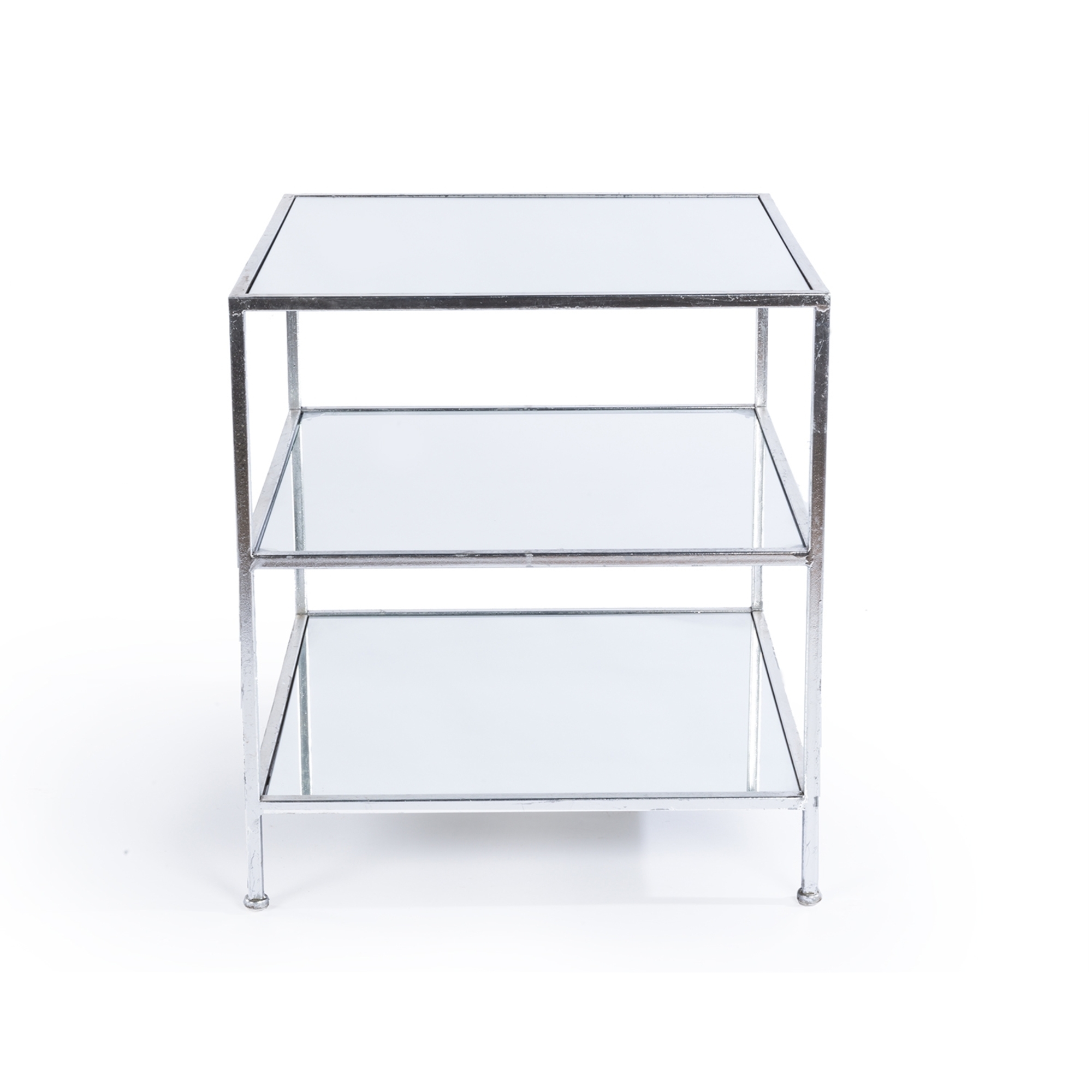 Gin Shu Metal Side Table - Silver Gilt Leaf