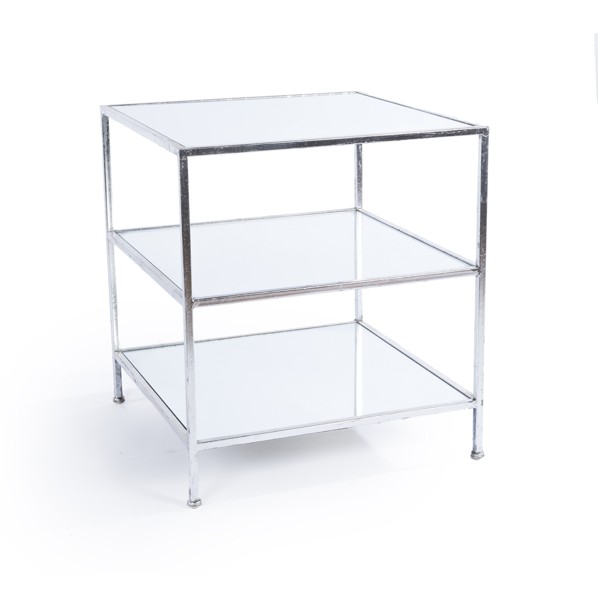 Gin Shu Metal Side Table - Silver Gilt Leaf