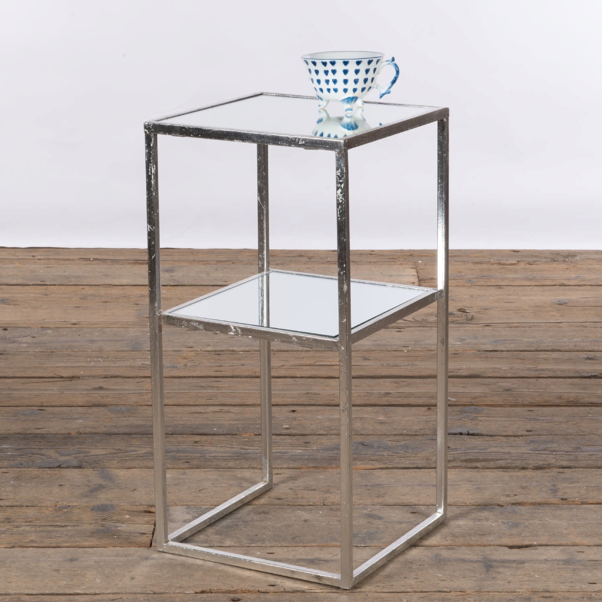 Gin Shu Metal Nest of Tables - Silver Gilt Leaf