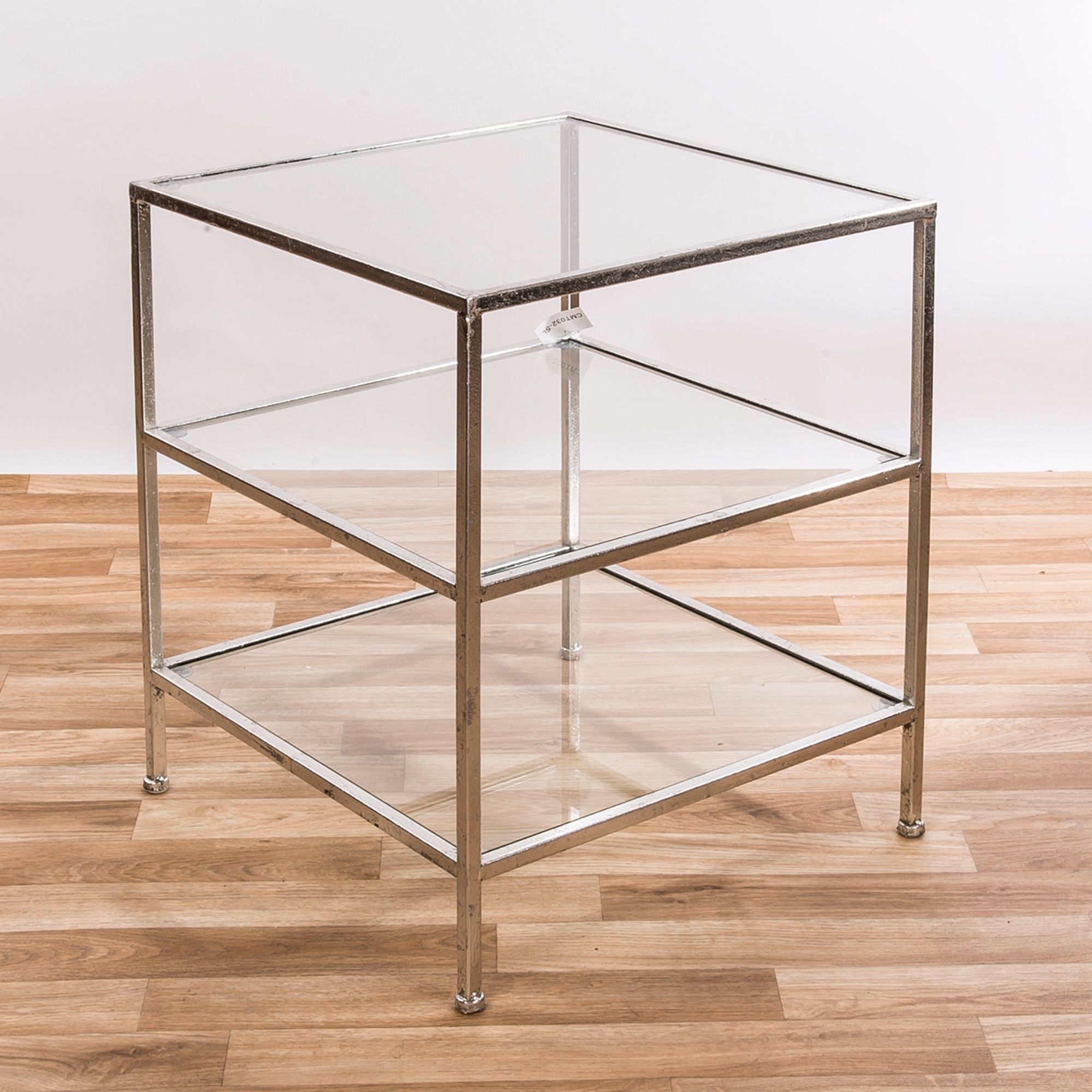 Gin Shu Metal Side Table - Silver Gilt Leaf