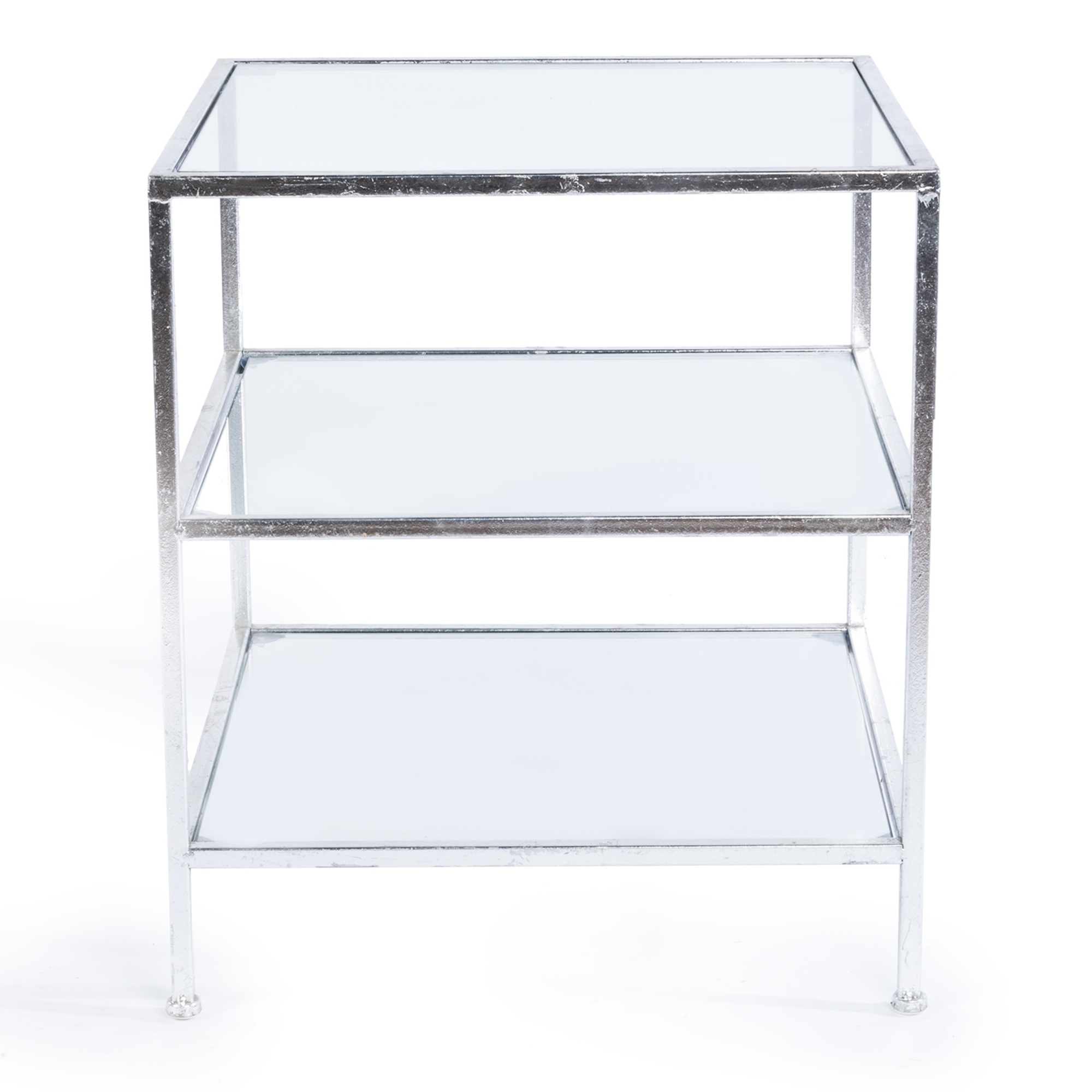 Gin Shu Metal Side Table - Silver Gilt Leaf