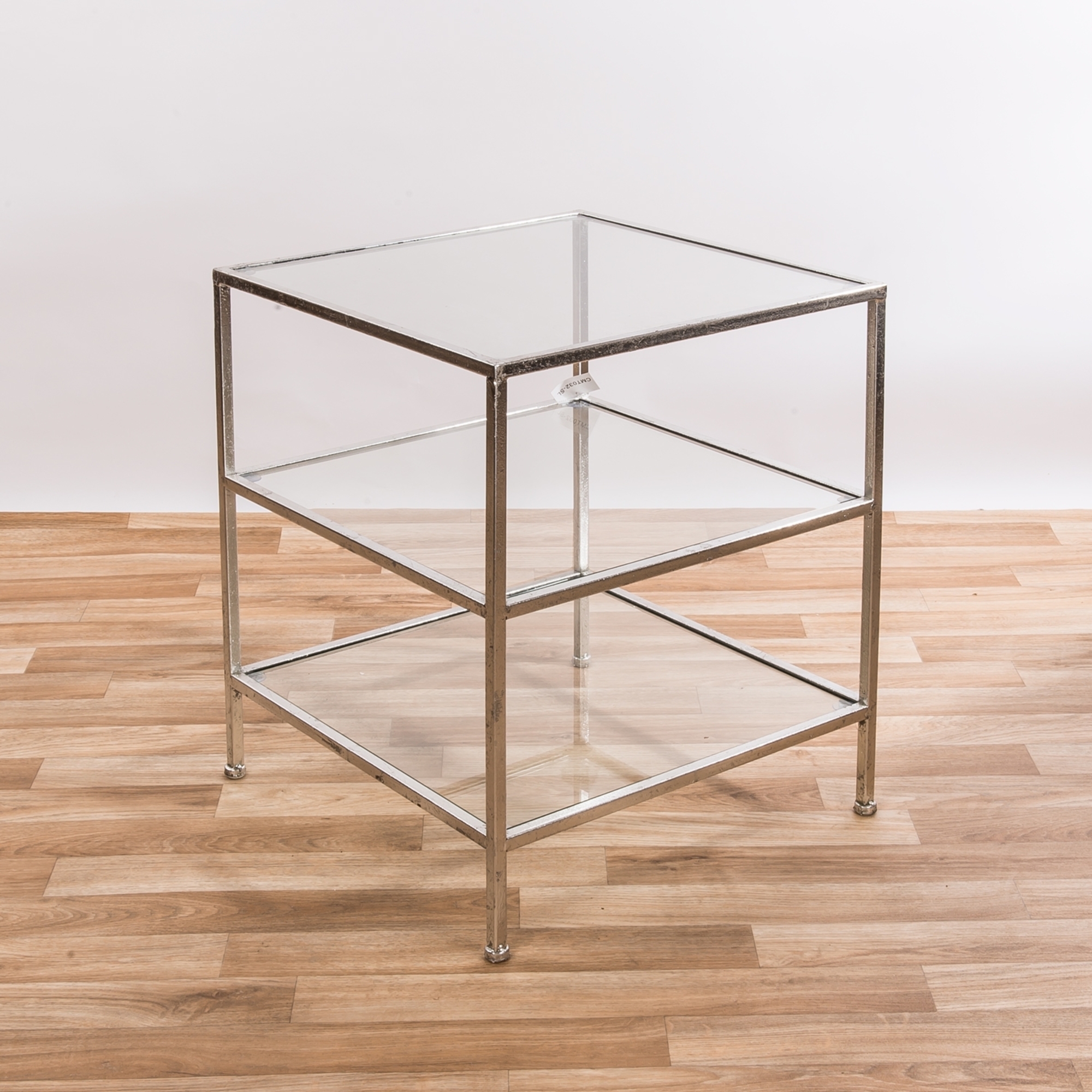 Gin Shu Metal Side Table - Silver Gilt Leaf