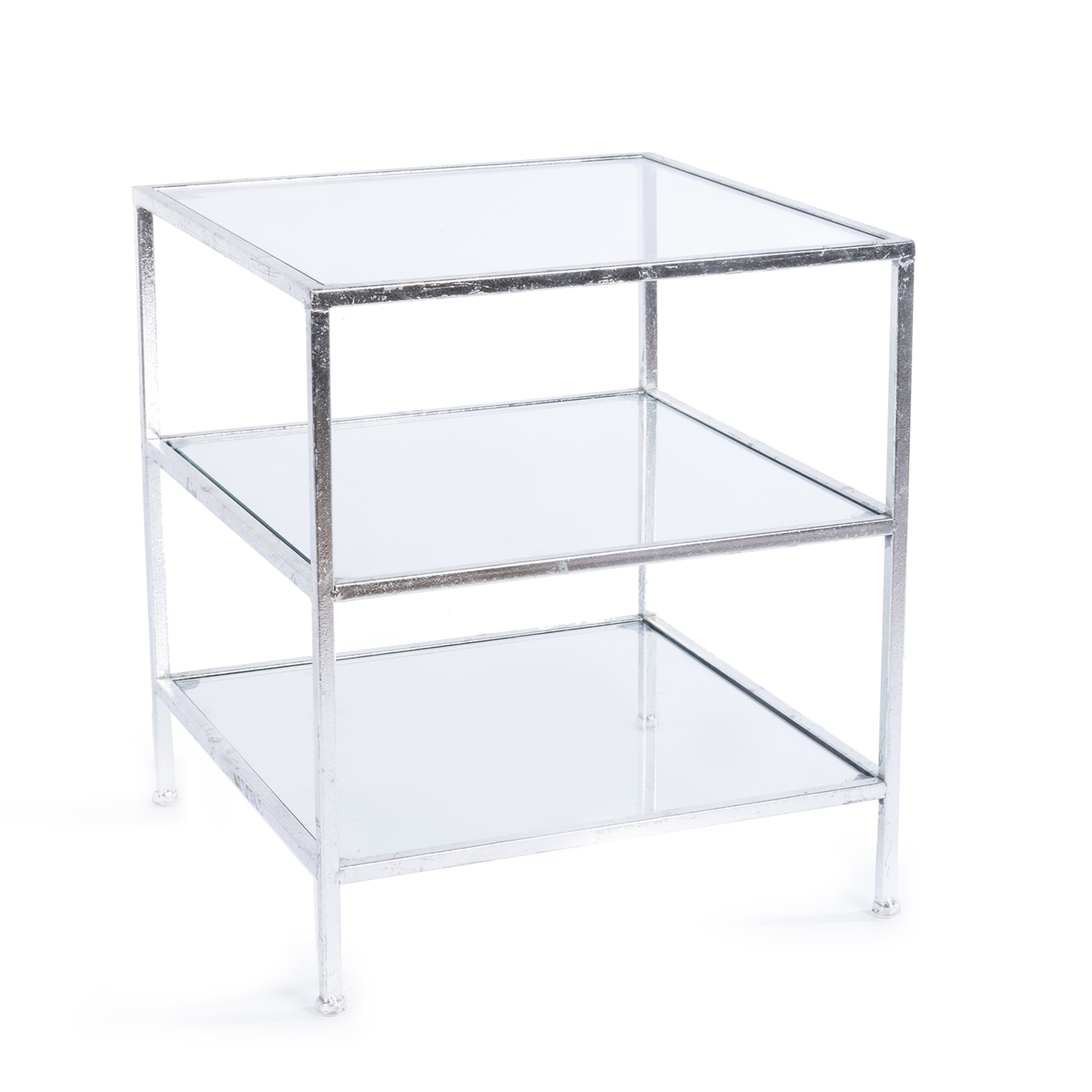 Gin Shu Metal Side Table - Silver Gilt Leaf