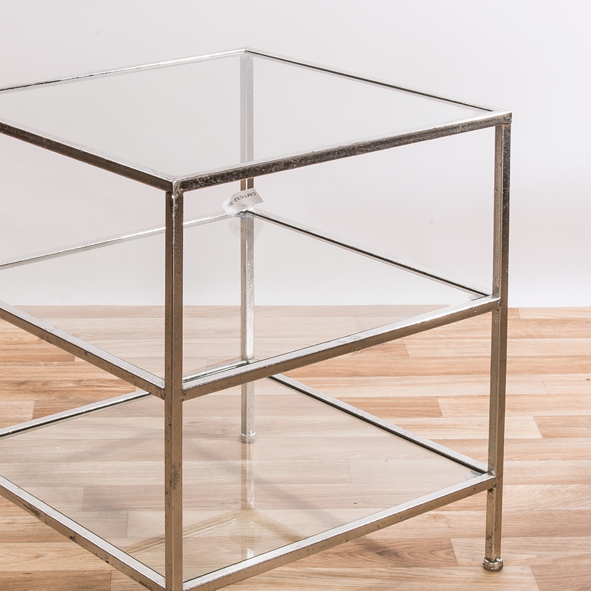 Gin Shu Metal Side Table - Silver Gilt Leaf