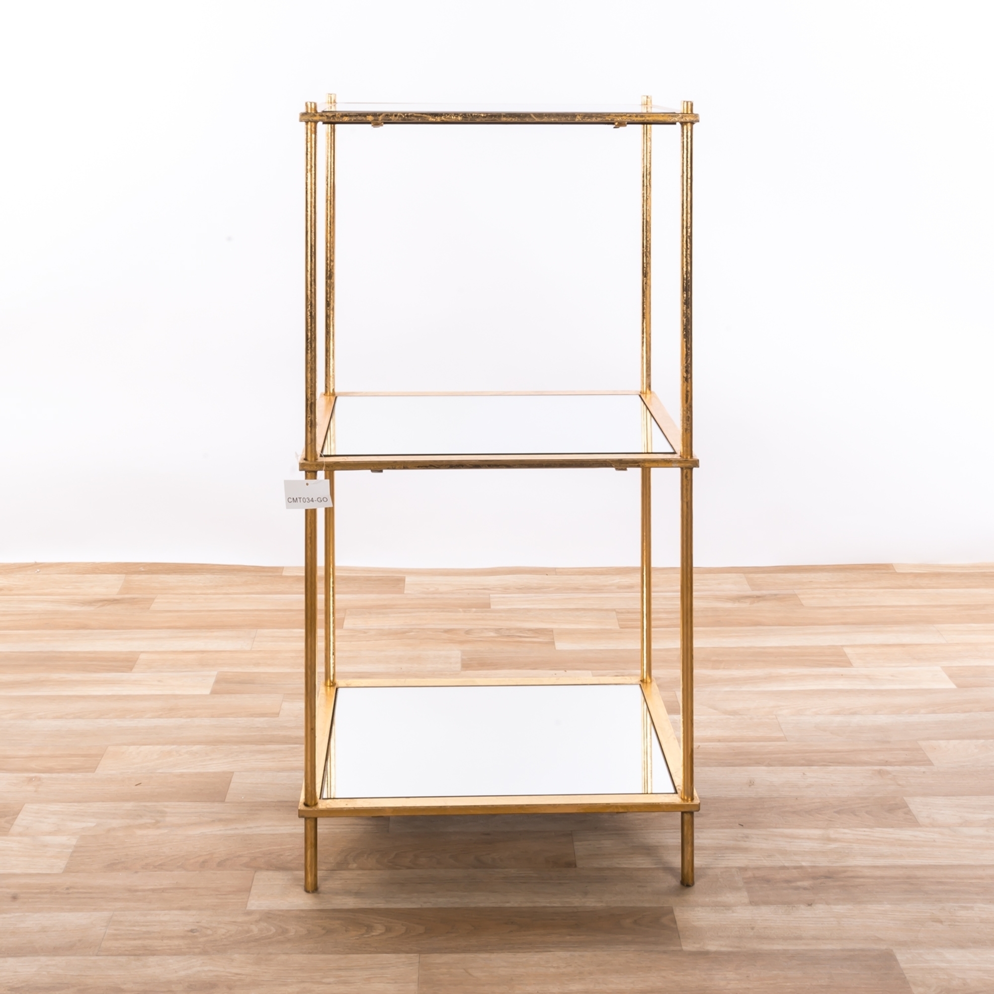 Gold Gilt Leaf Metal Shelf