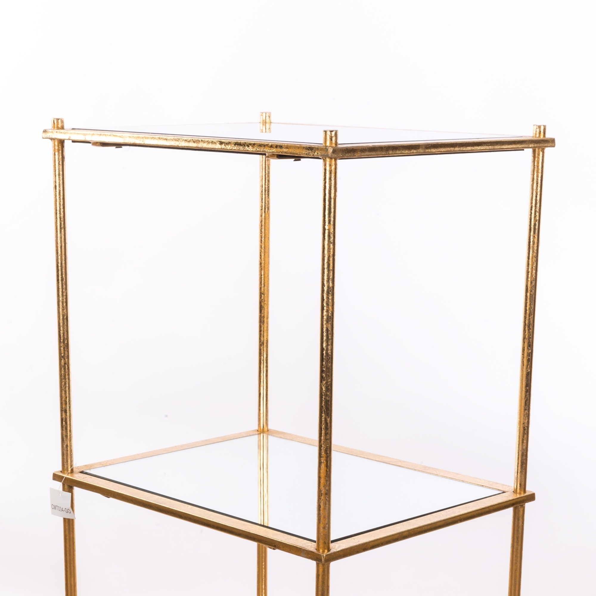 Gold Gilt Leaf Metal Shelf