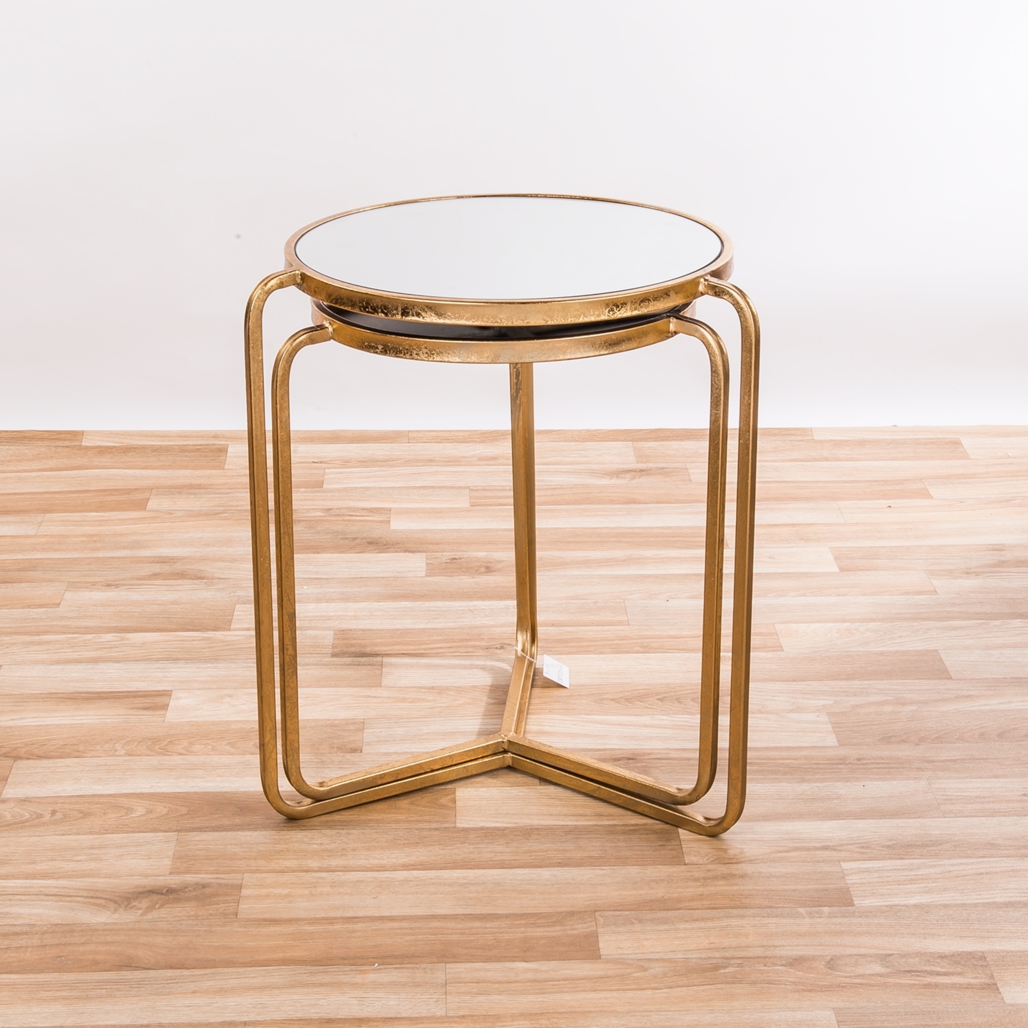 Gin Shu Metal Nest of Tables - Gold Gilt Leaf