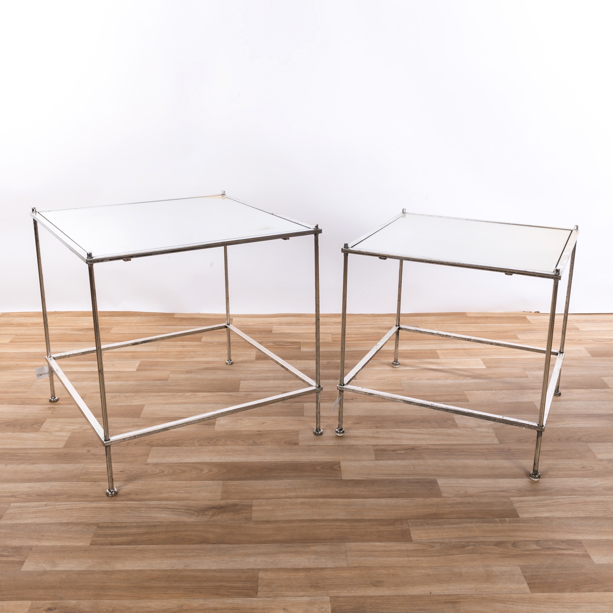 Gin Shu Metal Nest of Tables - Silver Gilt Leaf