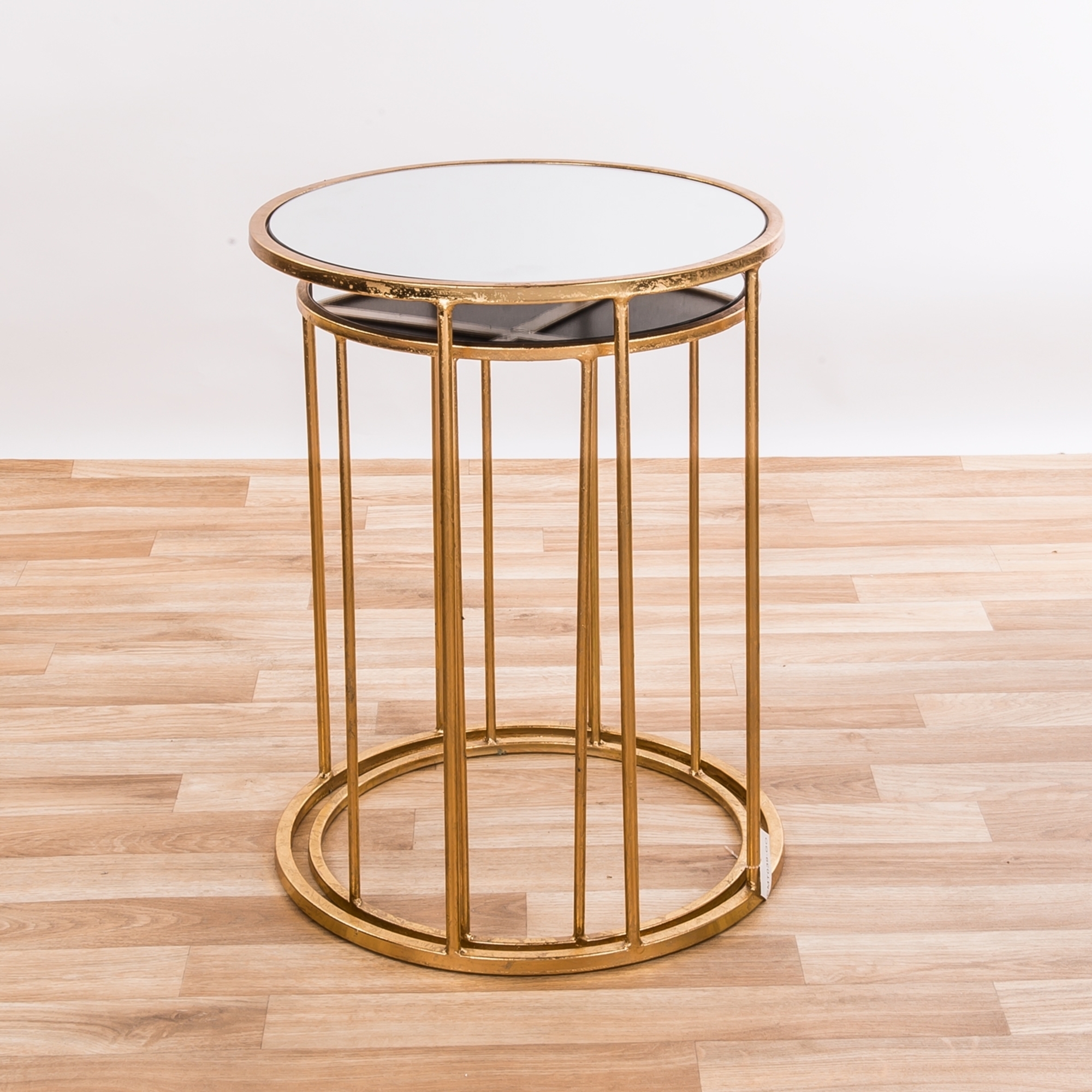Gin Shu Metal Nest of Tables - Gold Gilt Leaf