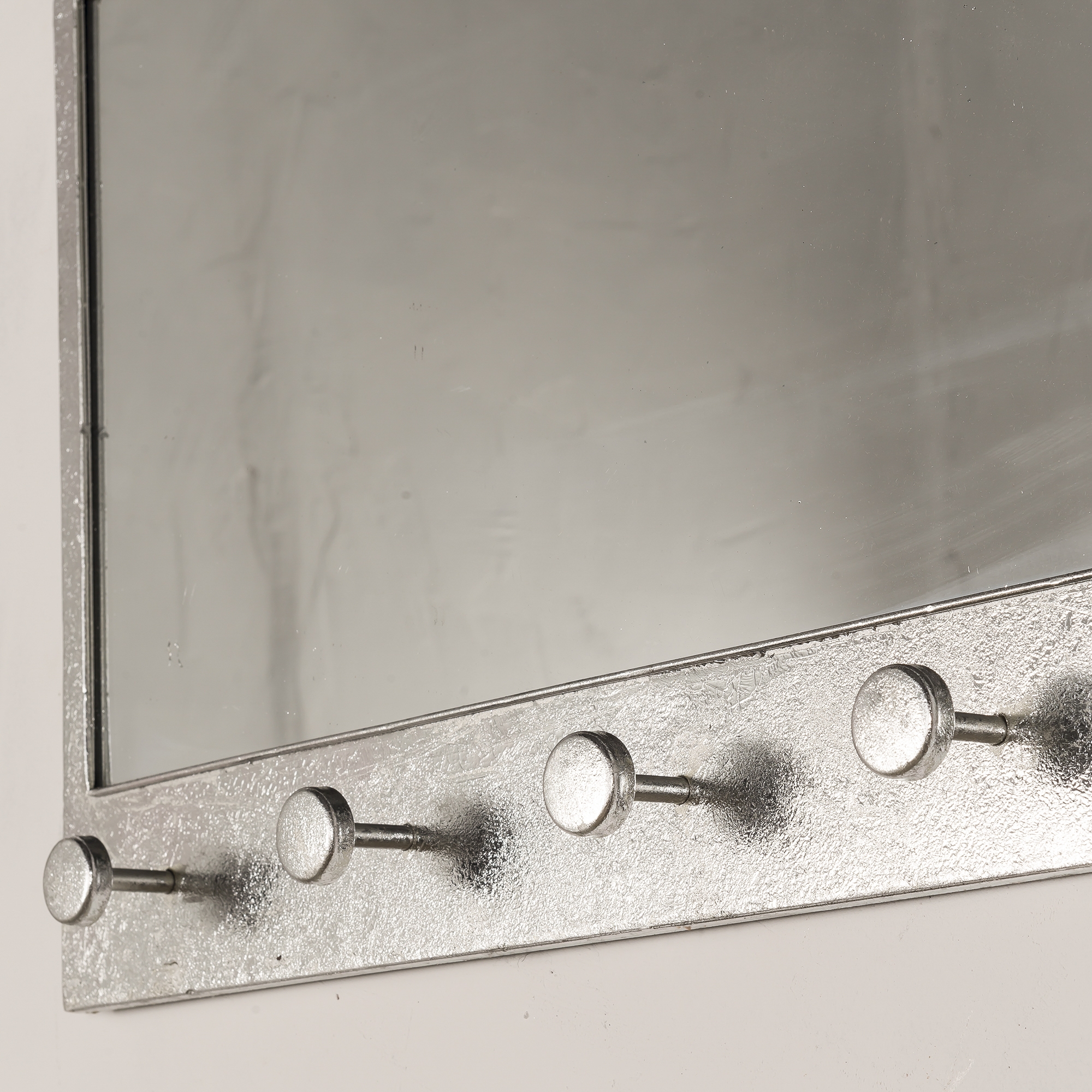 Gin Shu Metal Mirror - Silver Gilt Leaf