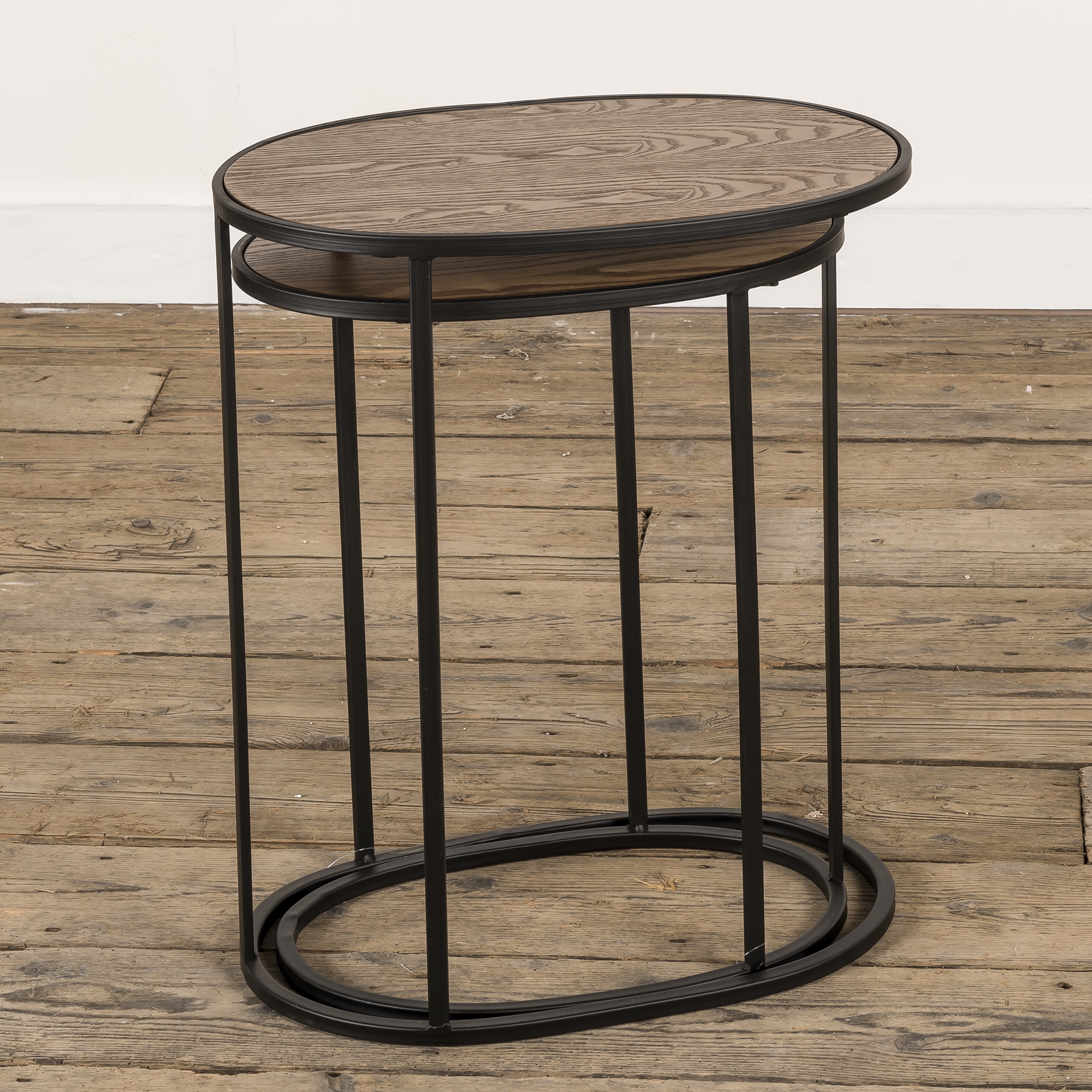 Gin Shu Metal Nest of Tables - Black - EXTRA PACKAGE