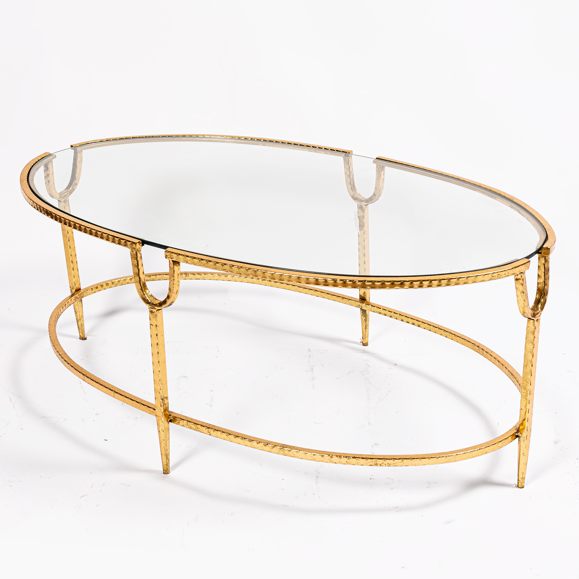 Gin Shu Metal Coffee Table - Gold Gilt Leaf