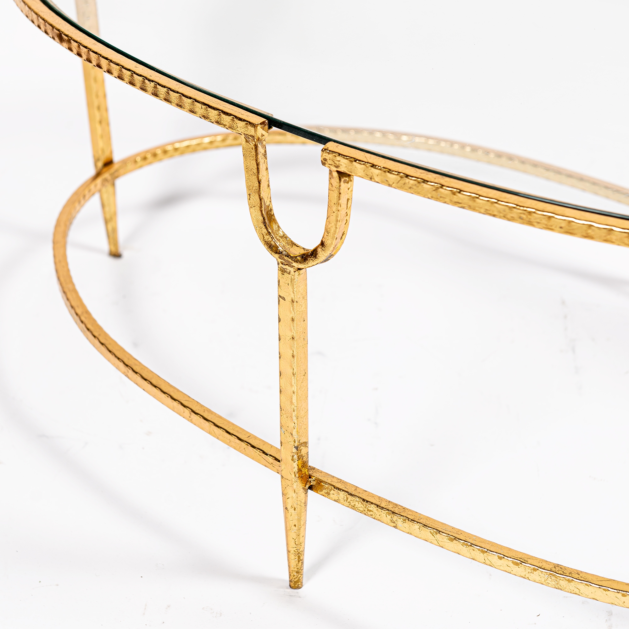 Gin Shu Metal Coffee Table - Gold Gilt Leaf