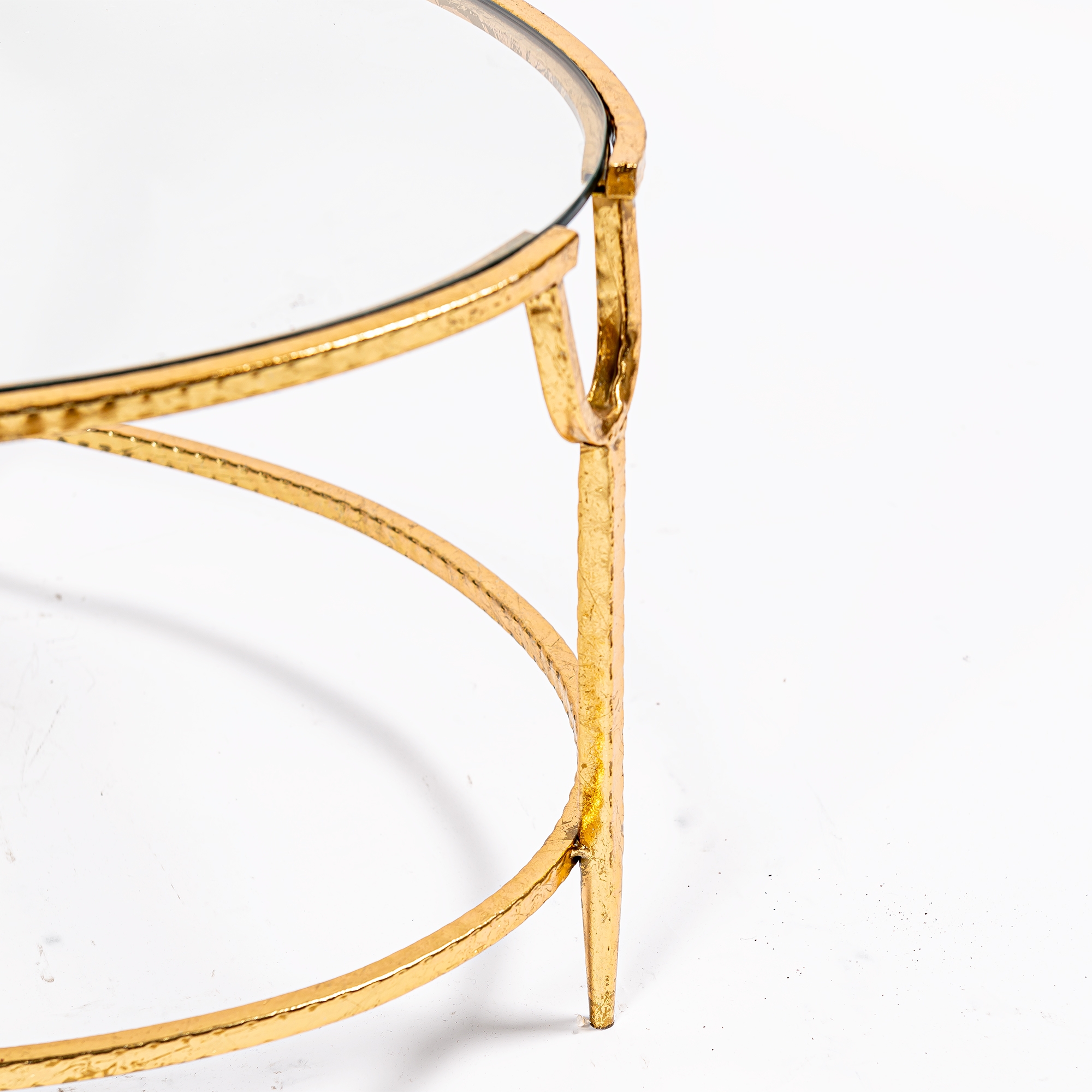 Gin Shu Metal Coffee Table - Gold Gilt Leaf