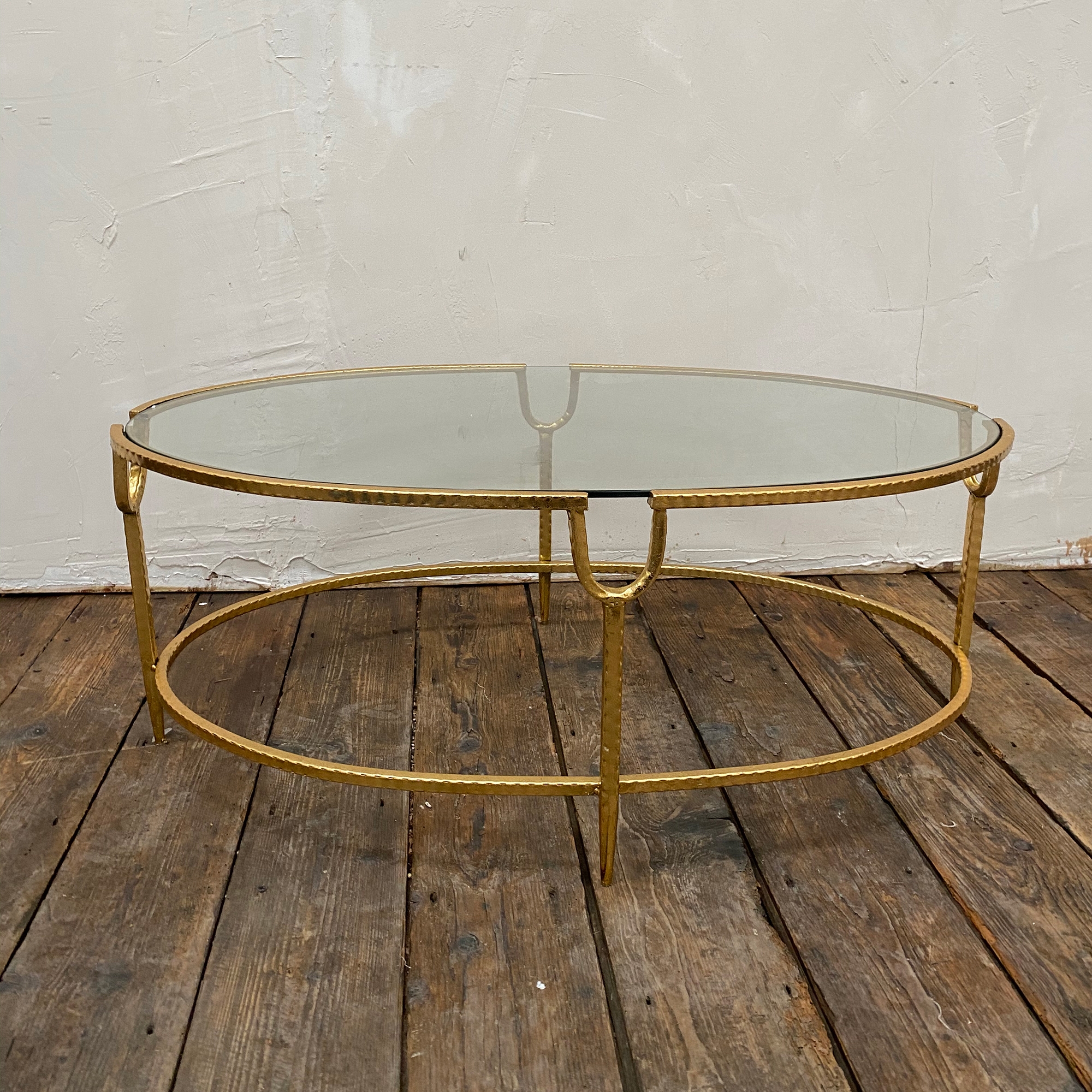 Gin Shu Metal Coffee Table - Gold Gilt Leaf