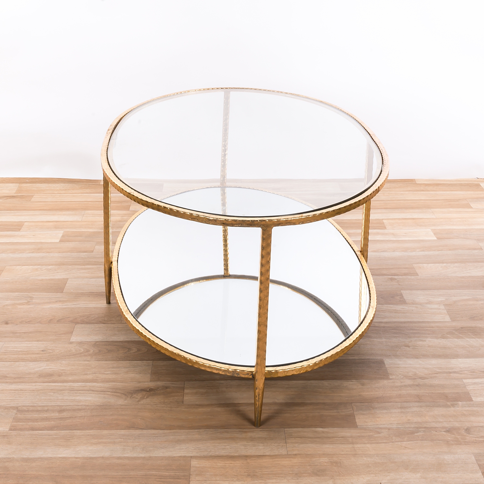 Gold Gilt Leaf Parisienne Metal Coffee Table 