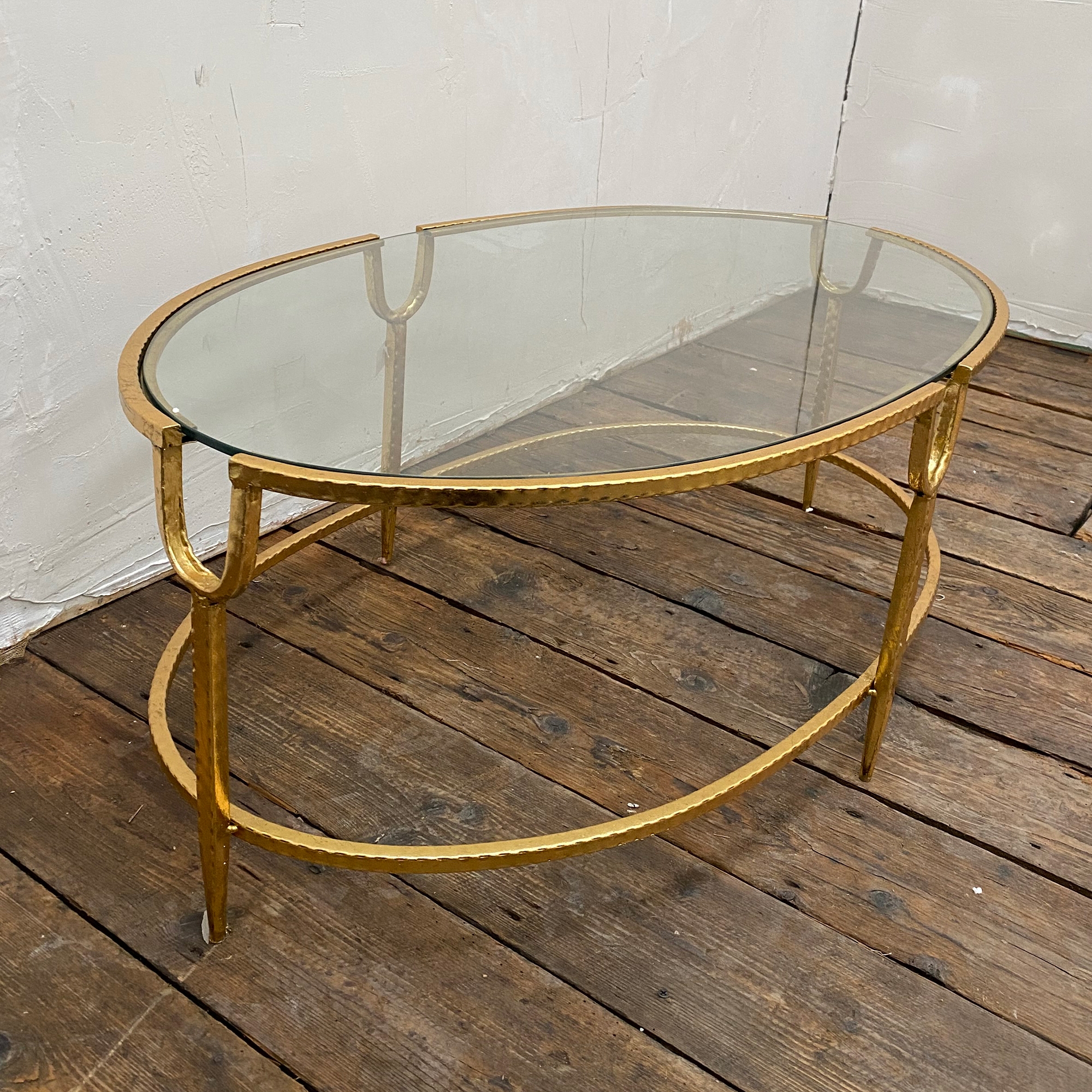 Gin Shu Metal Coffee Table - Gold Gilt Leaf