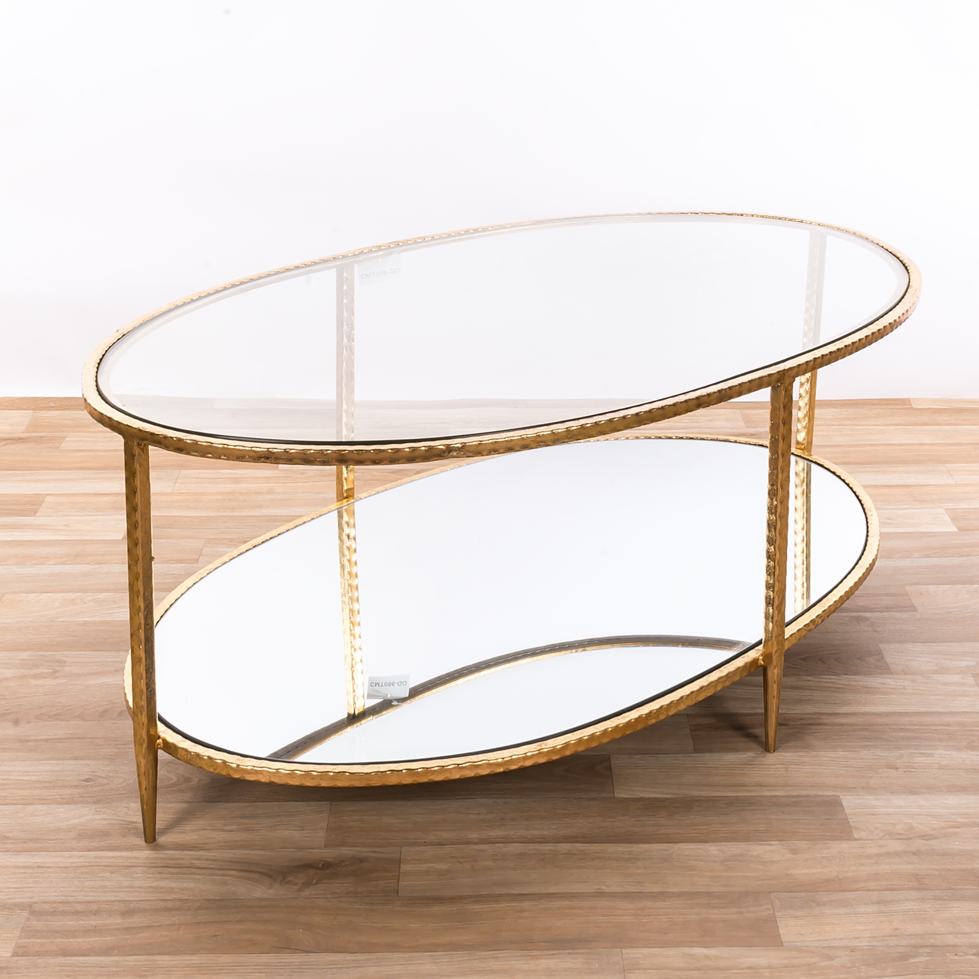 Gold Gilt Leaf Parisienne Metal Coffee Table 