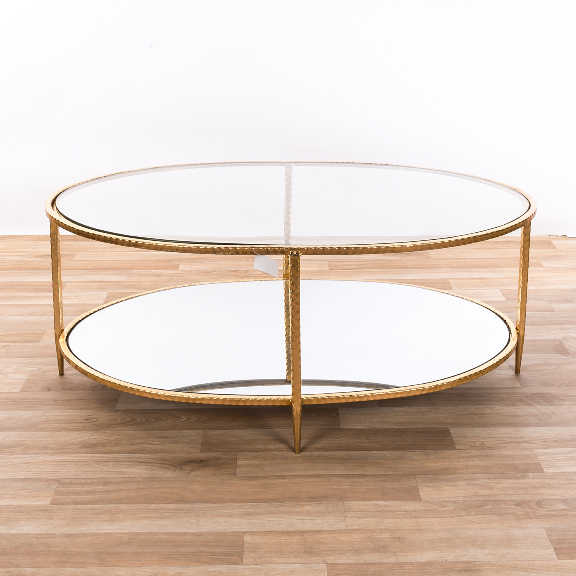 Gold Gilt Leaf Parisienne Metal Coffee Table 