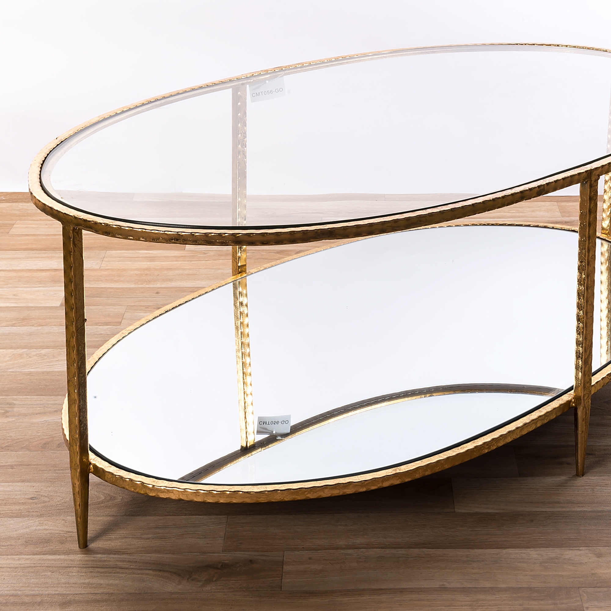 Gold Gilt Leaf Parisienne Metal Coffee Table 
