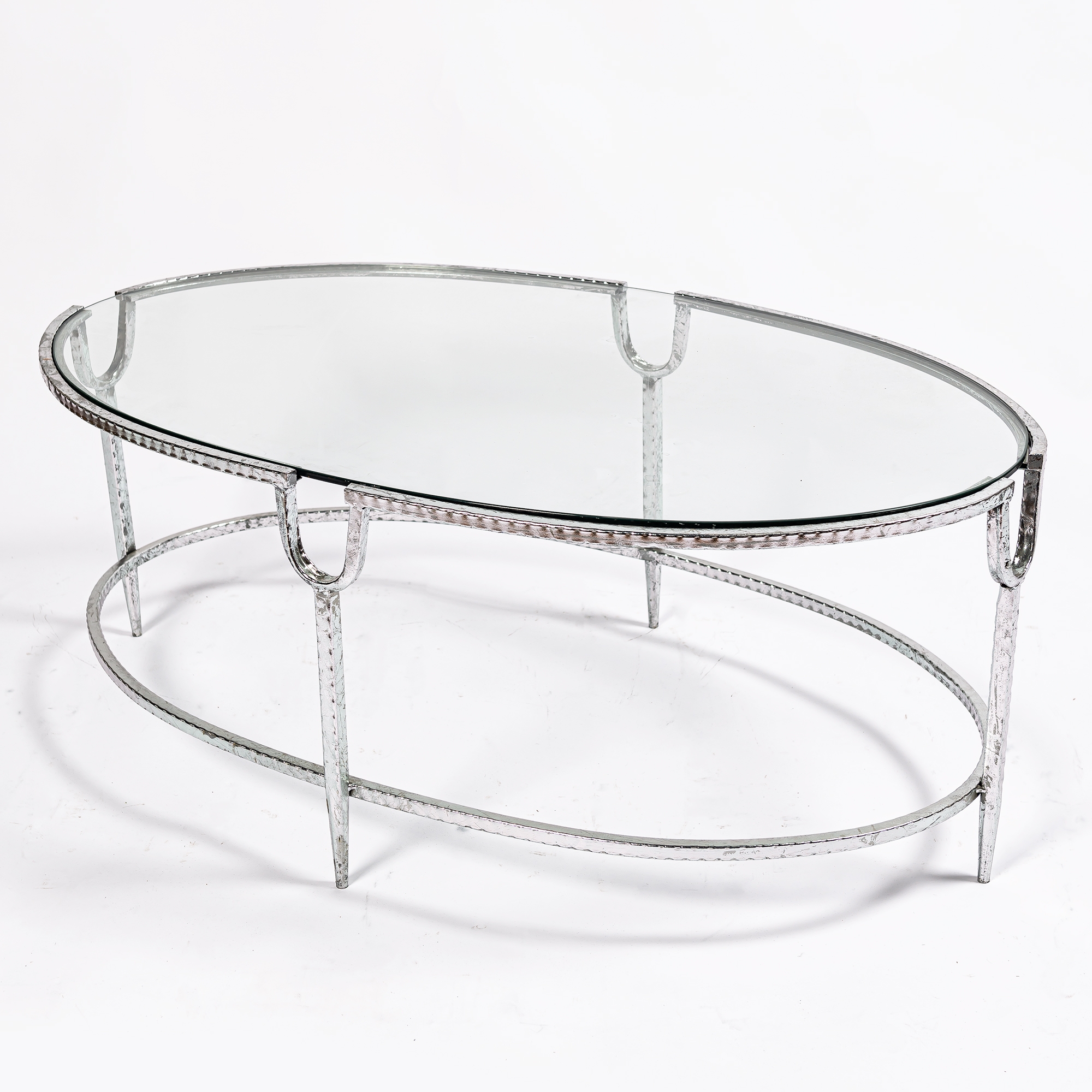 Gin Shu Metal Coffee Table - Silver Gilt Leaf