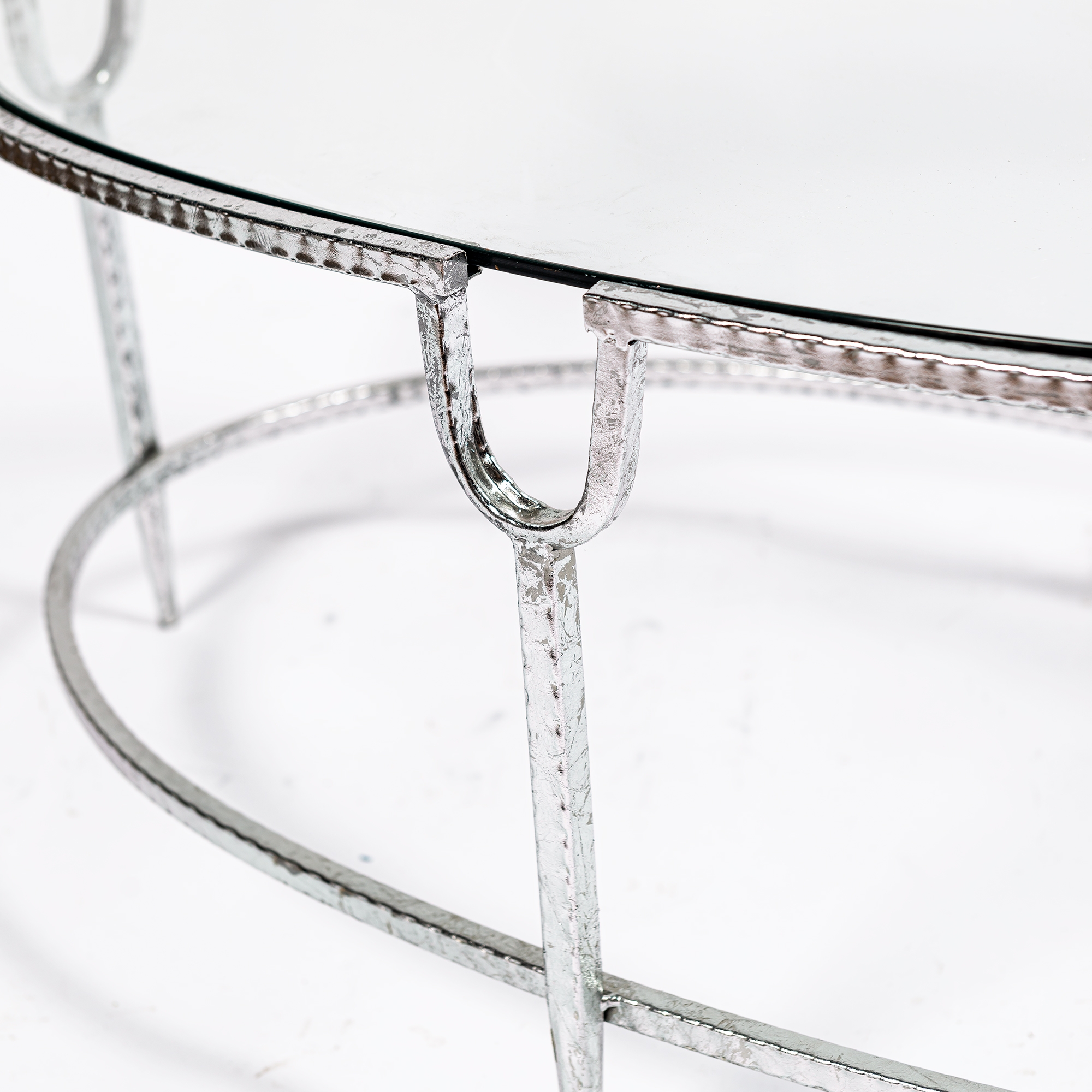 Gin Shu Metal Coffee Table - Silver Gilt Leaf