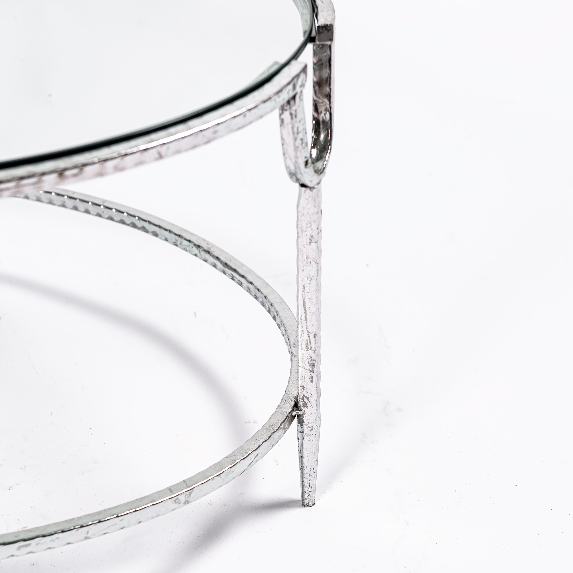 Gin Shu Metal Coffee Table - Silver Gilt Leaf