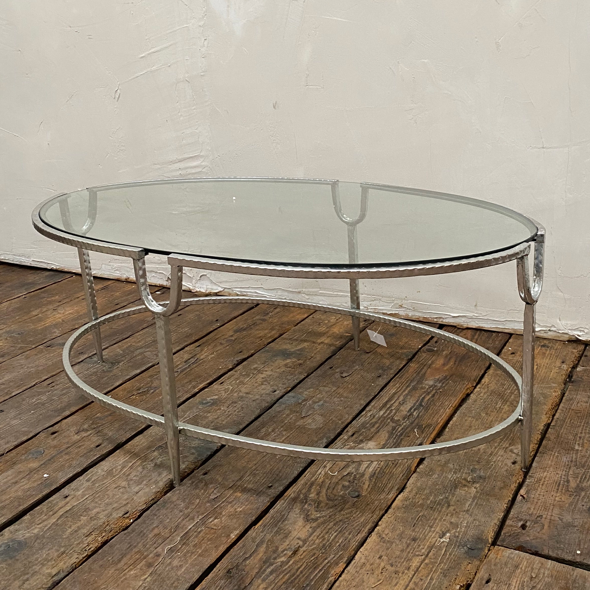 Gin Shu Metal Coffee Table - Silver Gilt Leaf