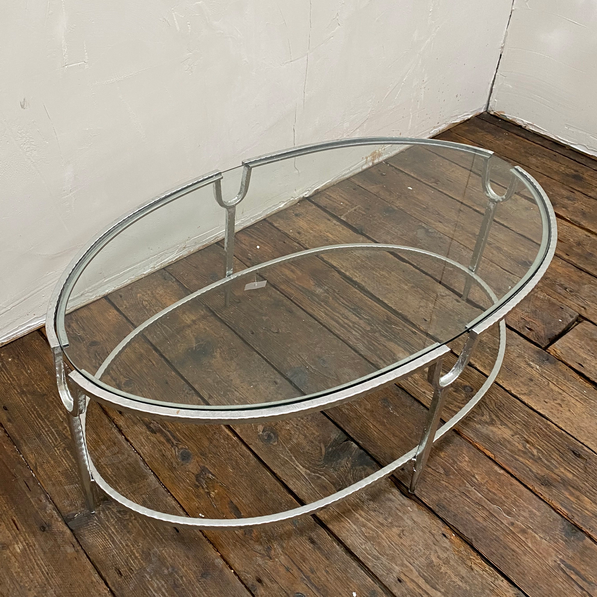 Gin Shu Metal Coffee Table - Silver Gilt Leaf