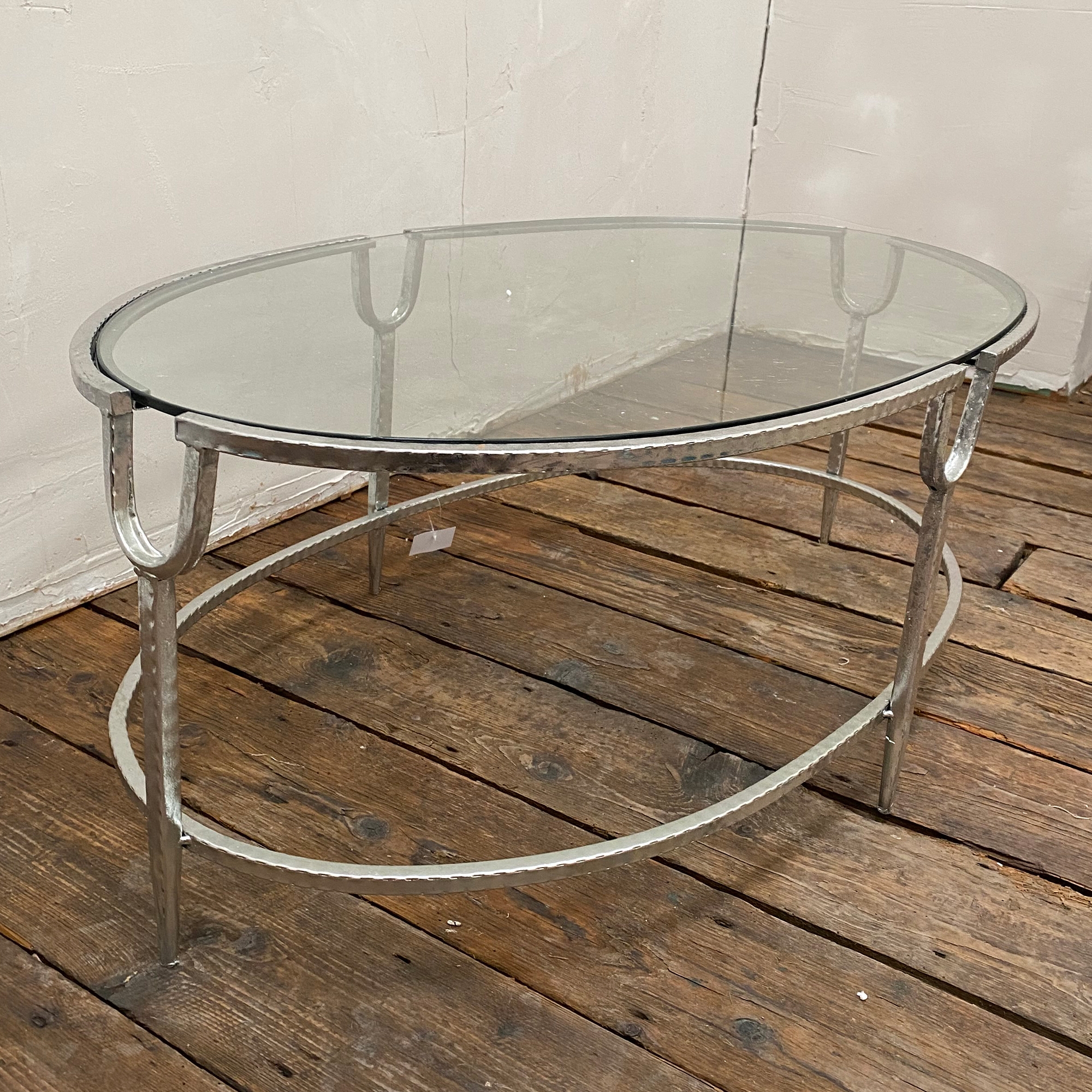 Gin Shu Metal Coffee Table - Silver Gilt Leaf
