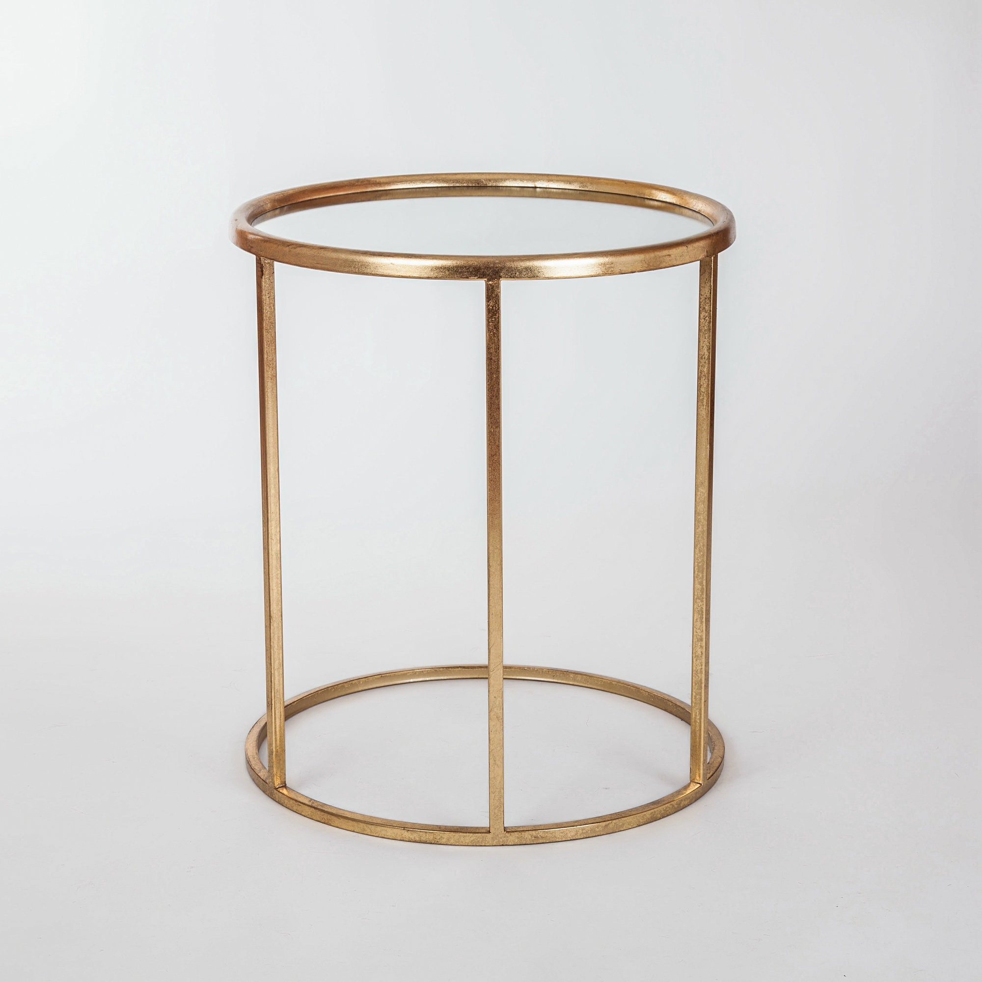 Gin Shu Metal Nest of Tables - Gold Gilt Leaf