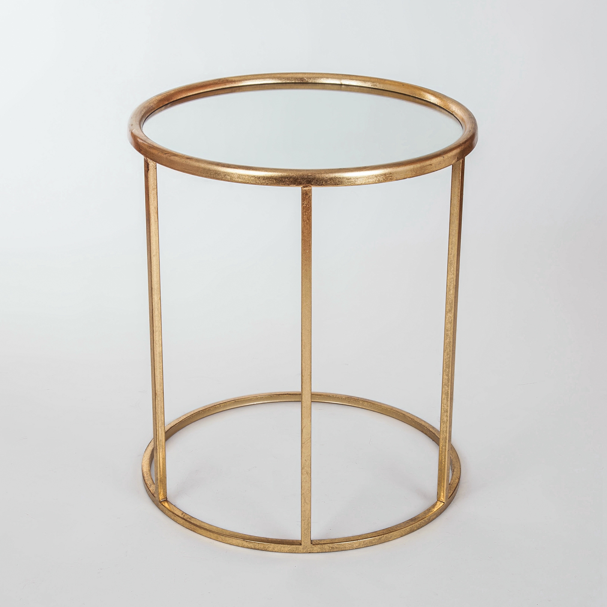Gin Shu Metal Nest of Tables - Gold Gilt Leaf