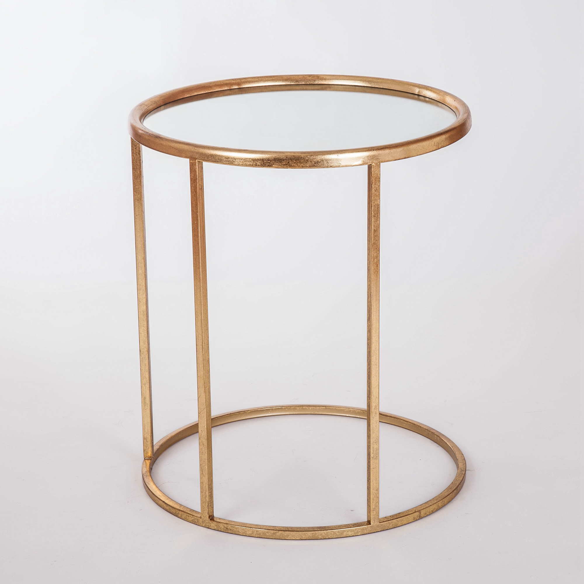 Gin Shu Metal Nest of Tables - Gold Gilt Leaf