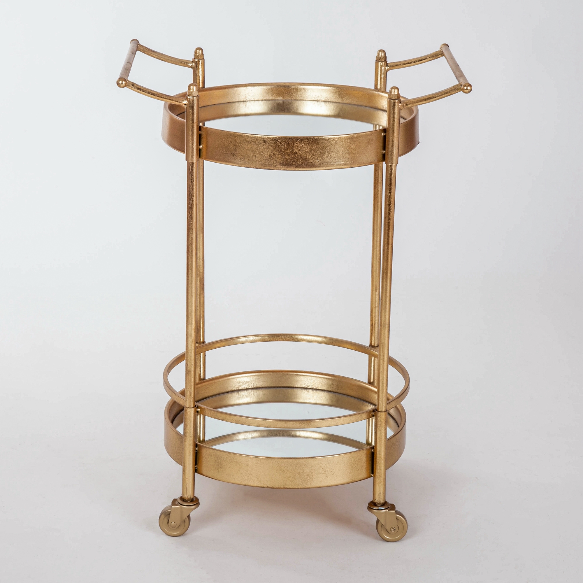 Gin Shu Metal Serving Trolley - Gold Gilt Leaf