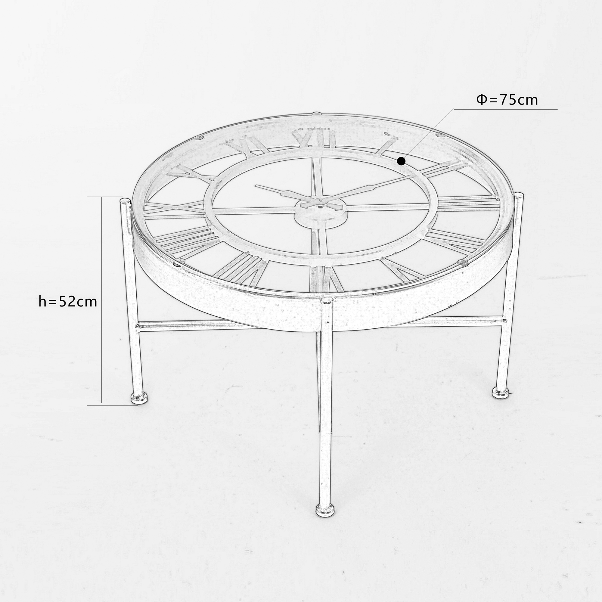 Gin Shu Metal Coffee Table - Black