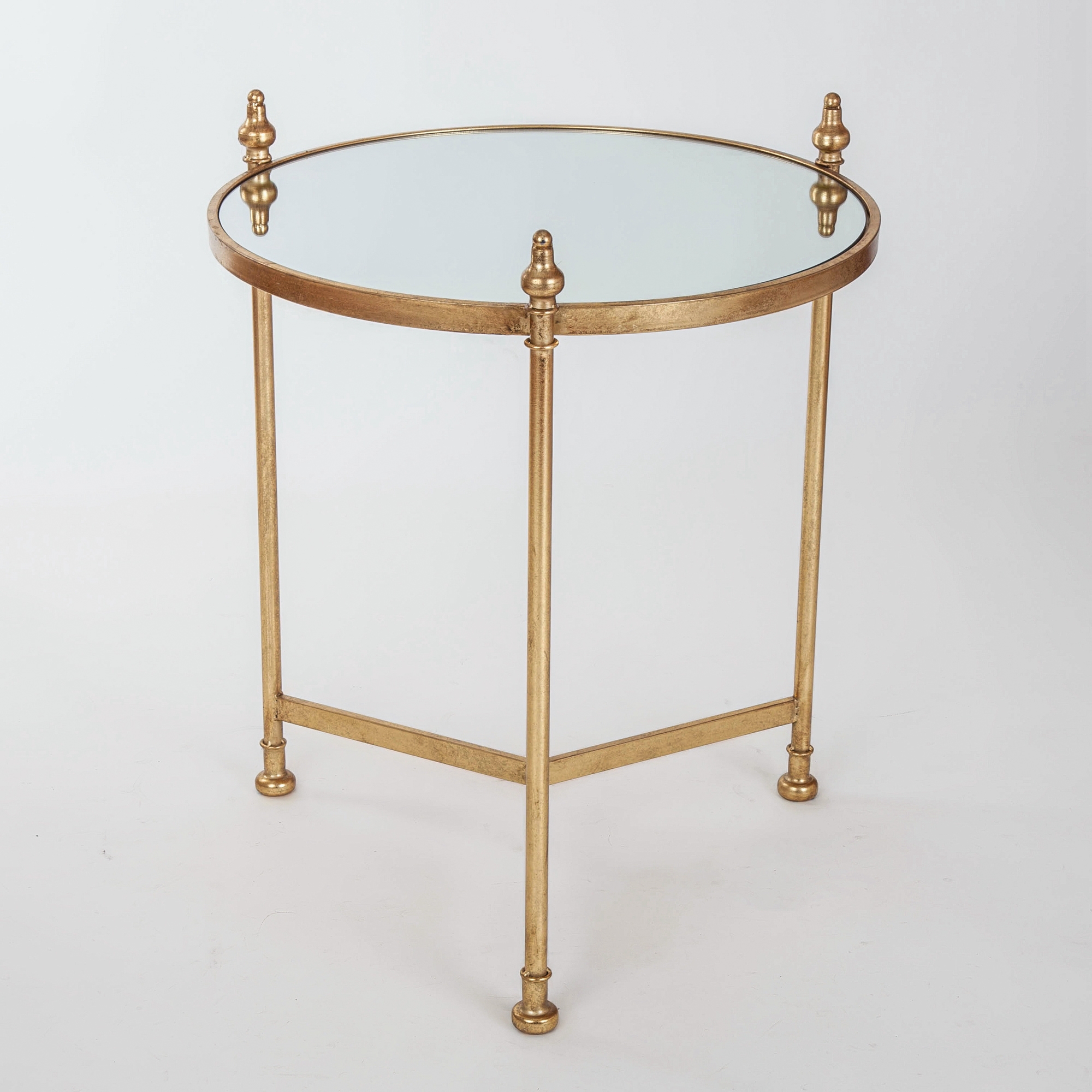 Gin Shu Metal Side Table - Gold Gilt Leaf